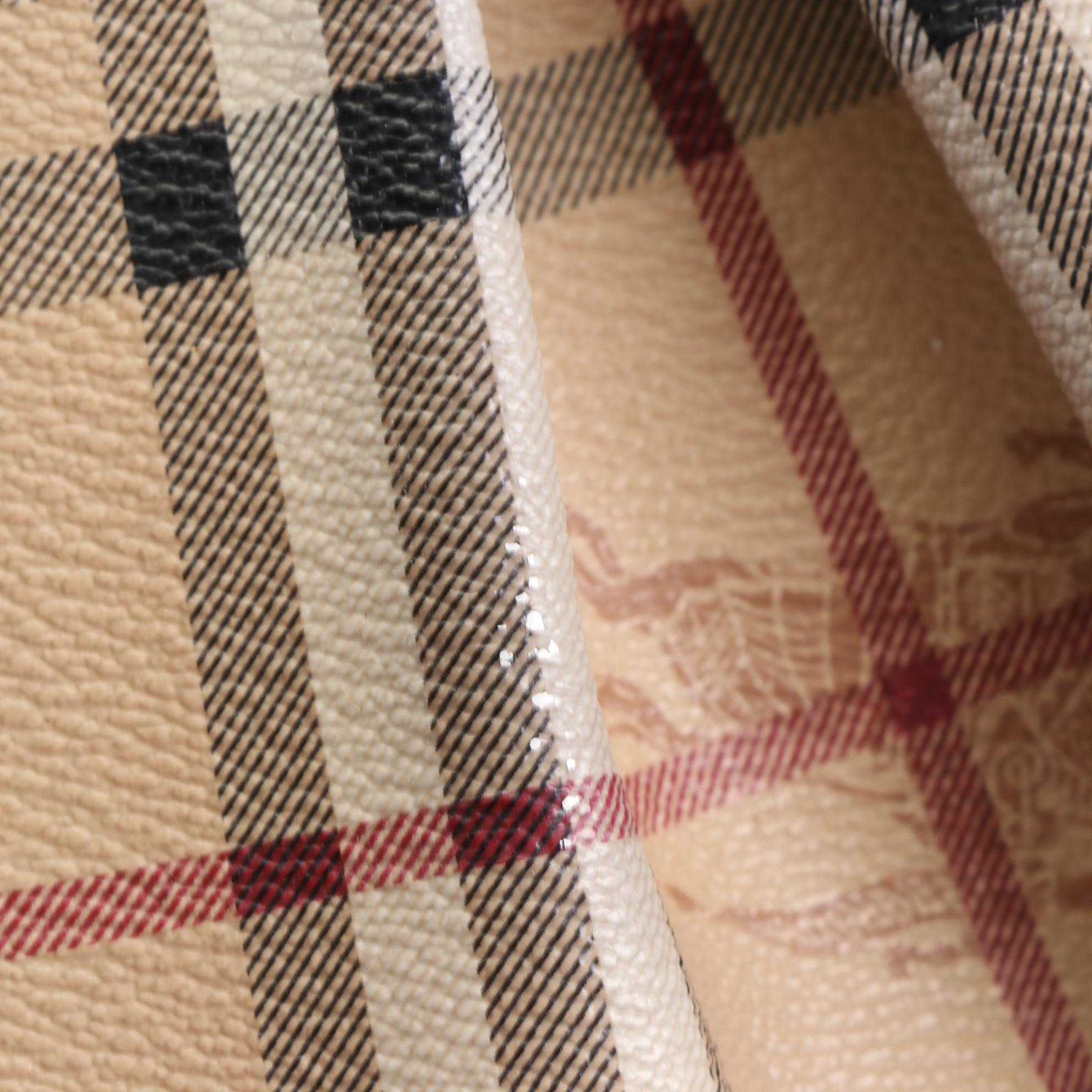 Burberry Crossbody Bag in Haymarket Check Coated Canvas and Brown Leather