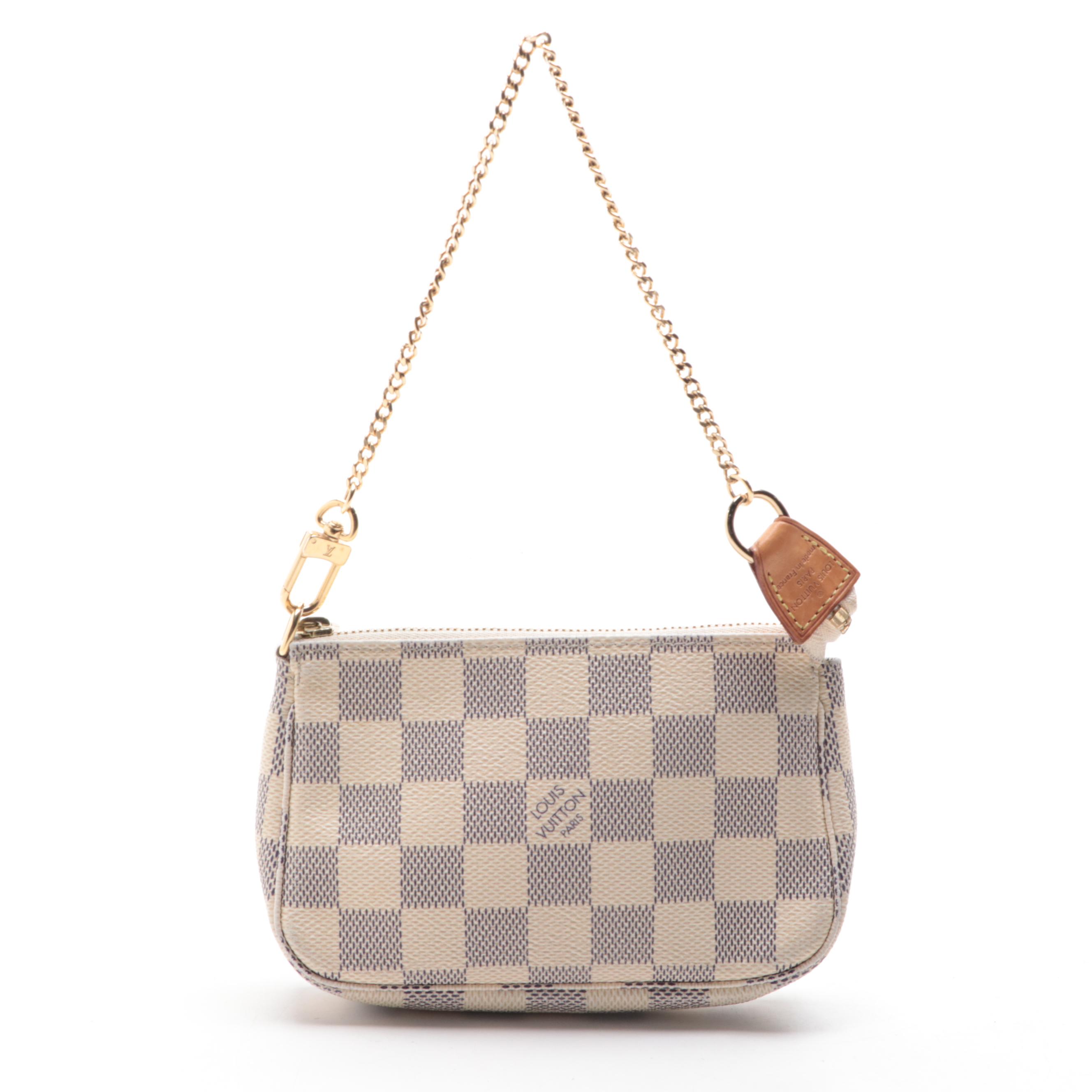 Louis Vuitton Mini Pochette Accessoires in Damier Azur Canvas