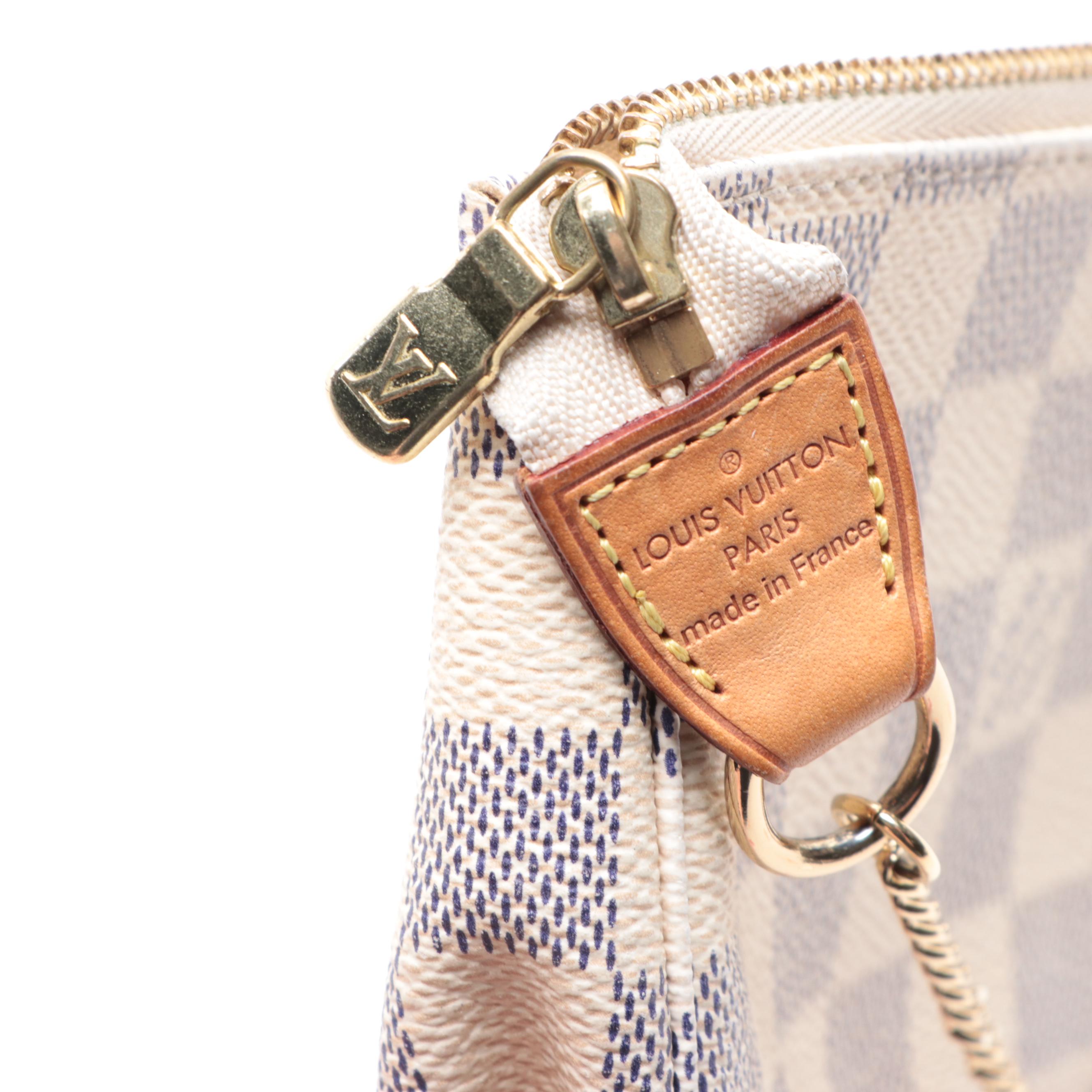 Louis Vuitton Mini Pochette Accessoires in Damier Azur Canvas