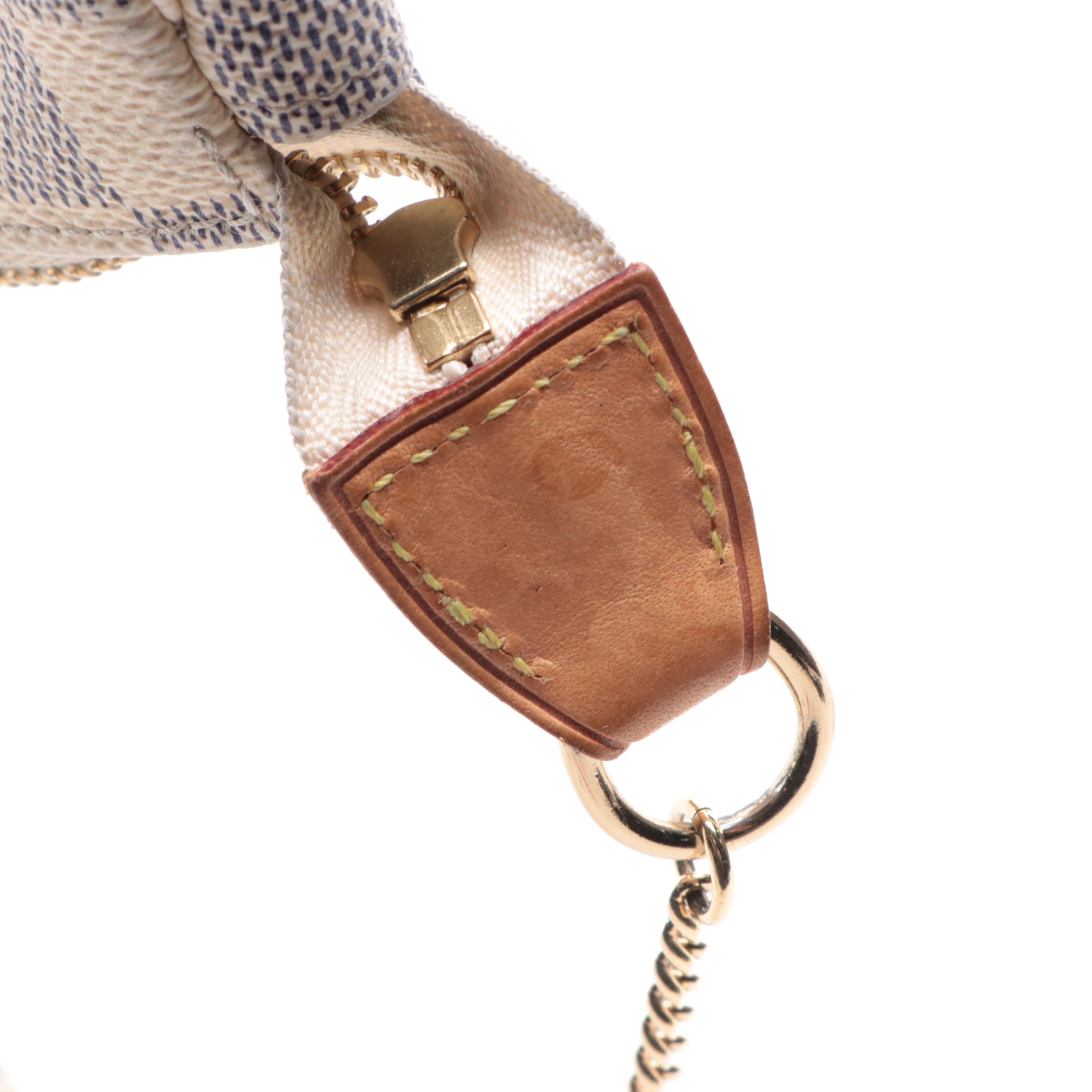 Louis Vuitton Mini Pochette Accessoires in Damier Azur Canvas