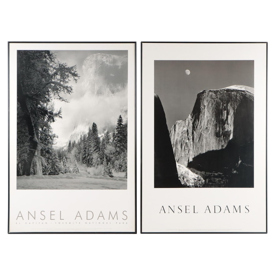 Offset Prints After Ansel Easton Adams "El Capitan" and "Moon and Half Dome"