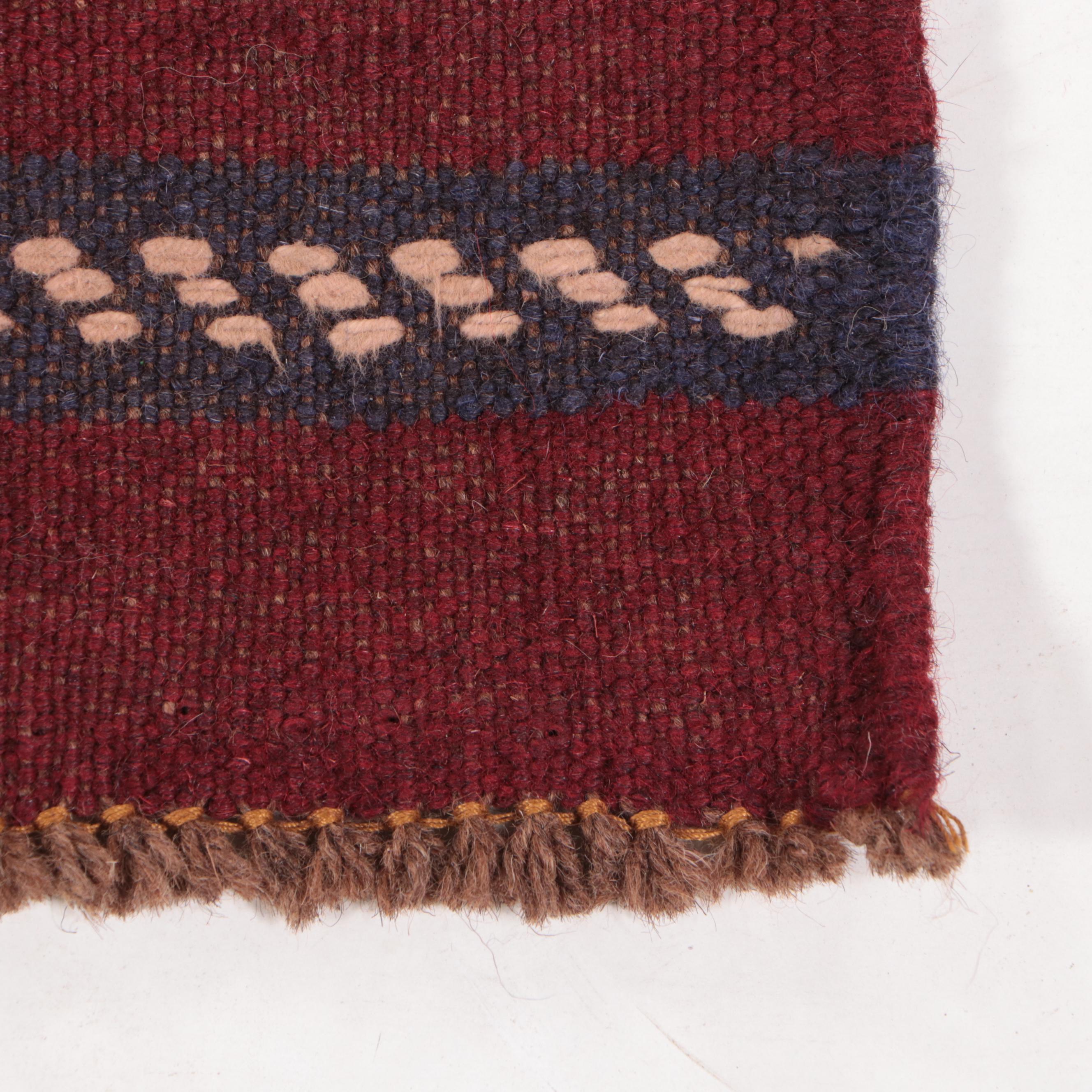 1'11 x 8' Hand-Knotted Afghan Baluch Mixed Technique Carpet Runner