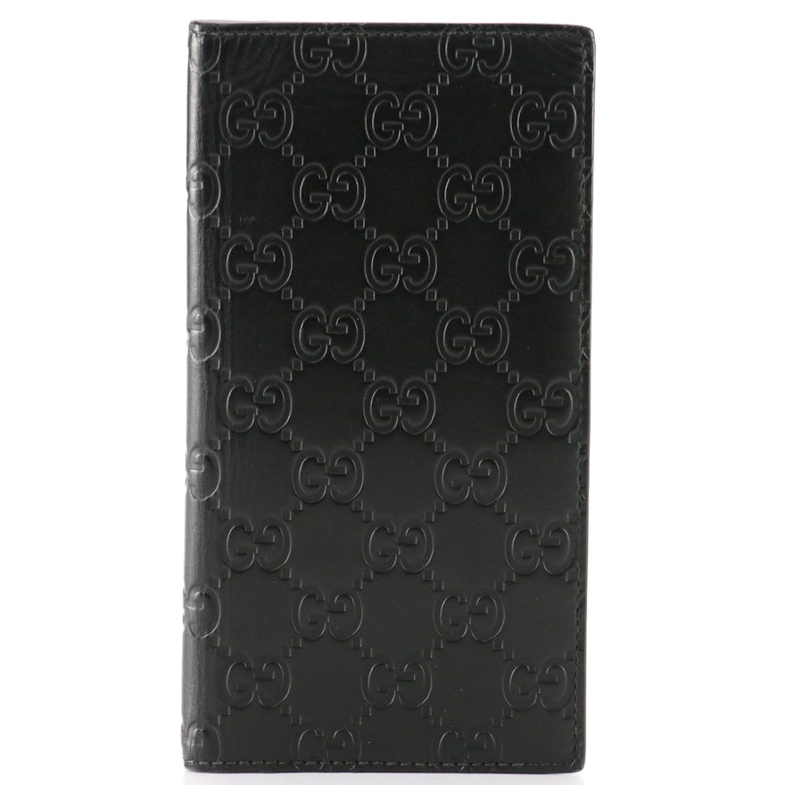 Gucci Checkbook Wallet in GG Embossed Leather