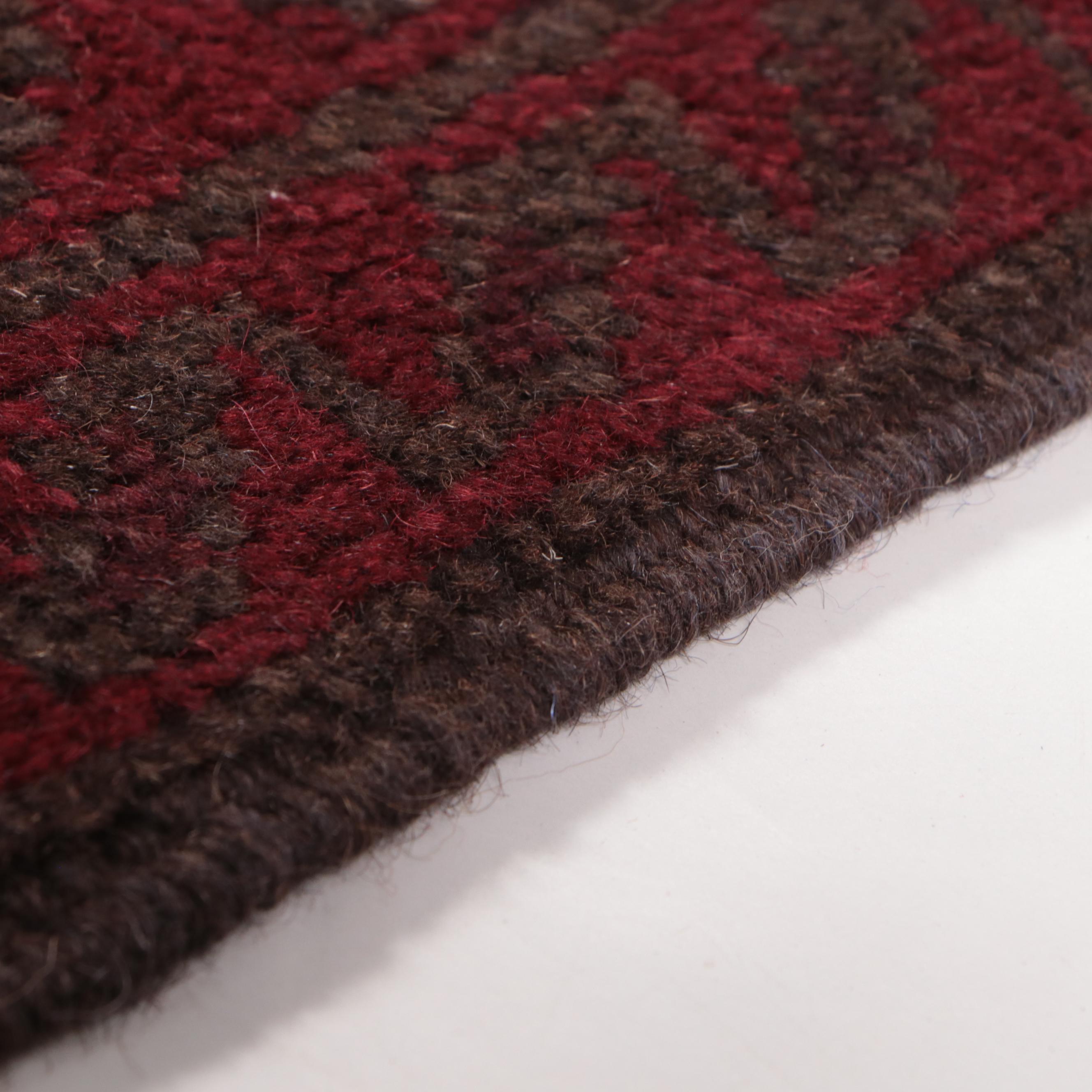 1'11 x 8' Hand-Knotted Afghan Baluch Mixed Technique Carpet Runner