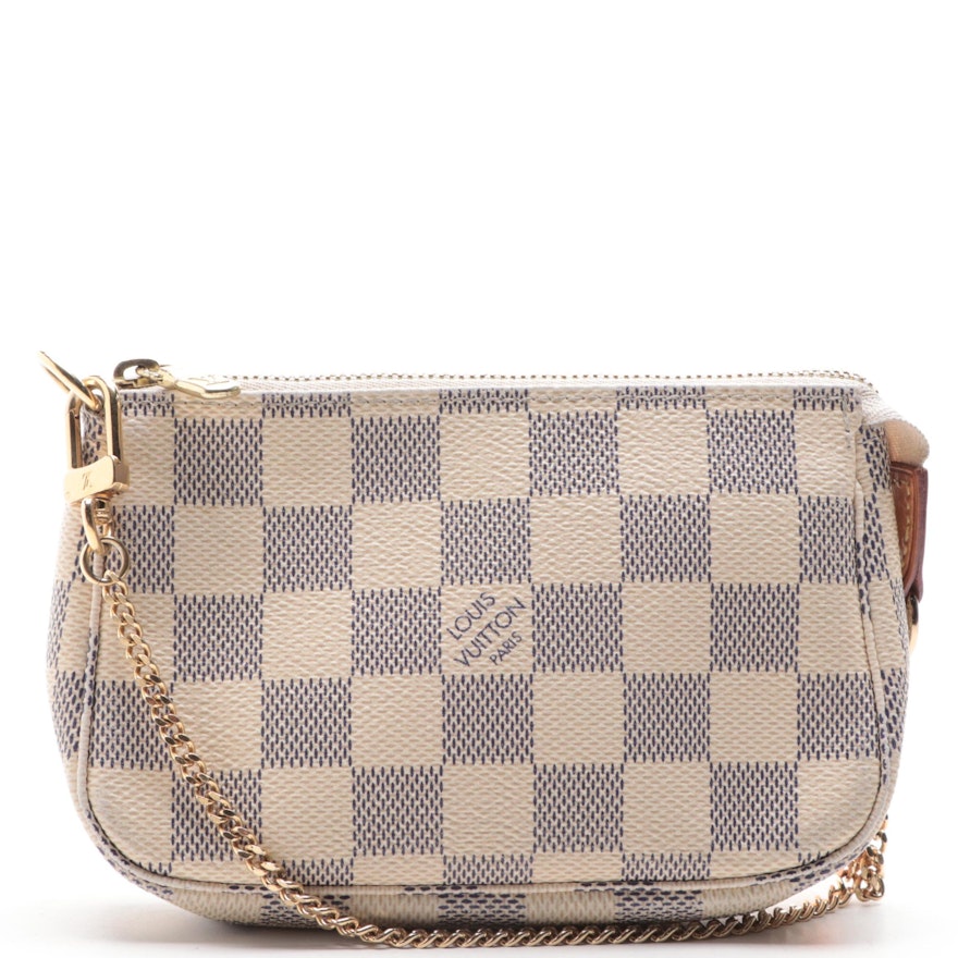 Louis Vuitton Mini Pochette Accessoires in Damier Azur Canvas