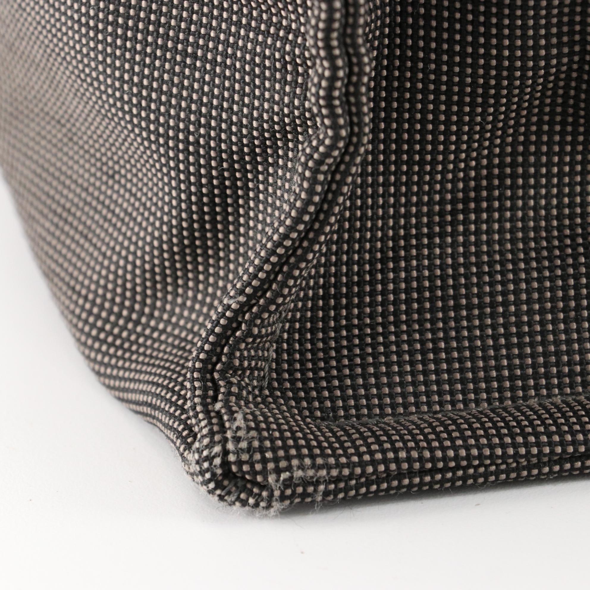 Hermès Herline MM Tote Bag in Gray/Black Canvas