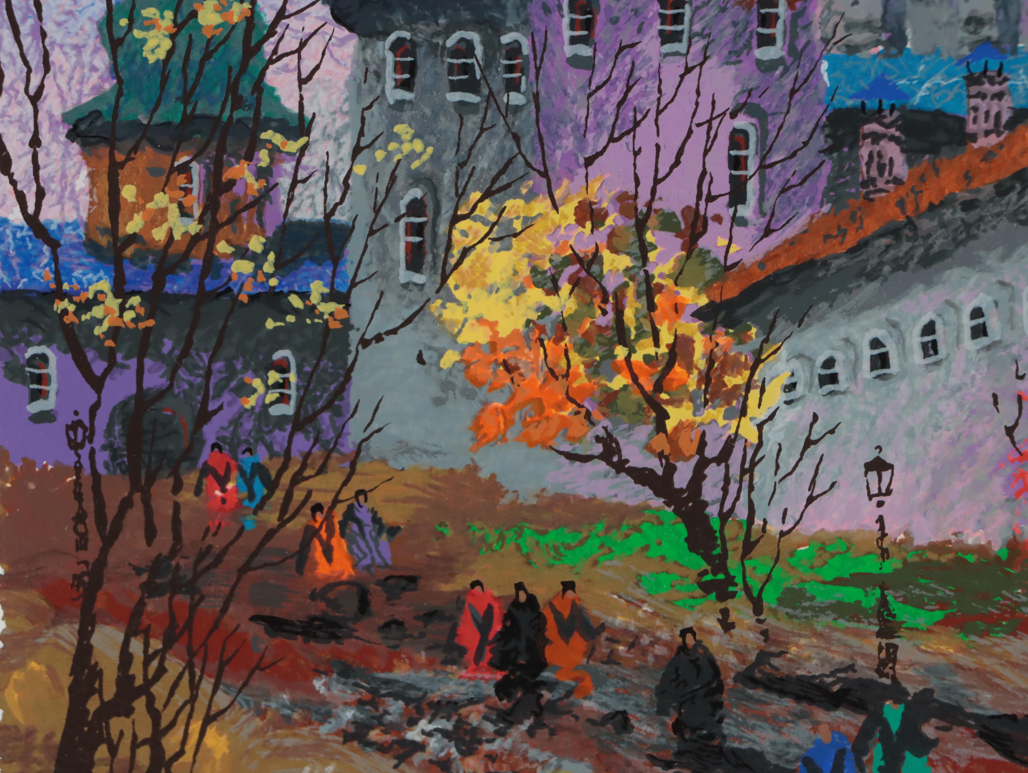 Anatole Krasnyansky Serigraph of Russian Architecture