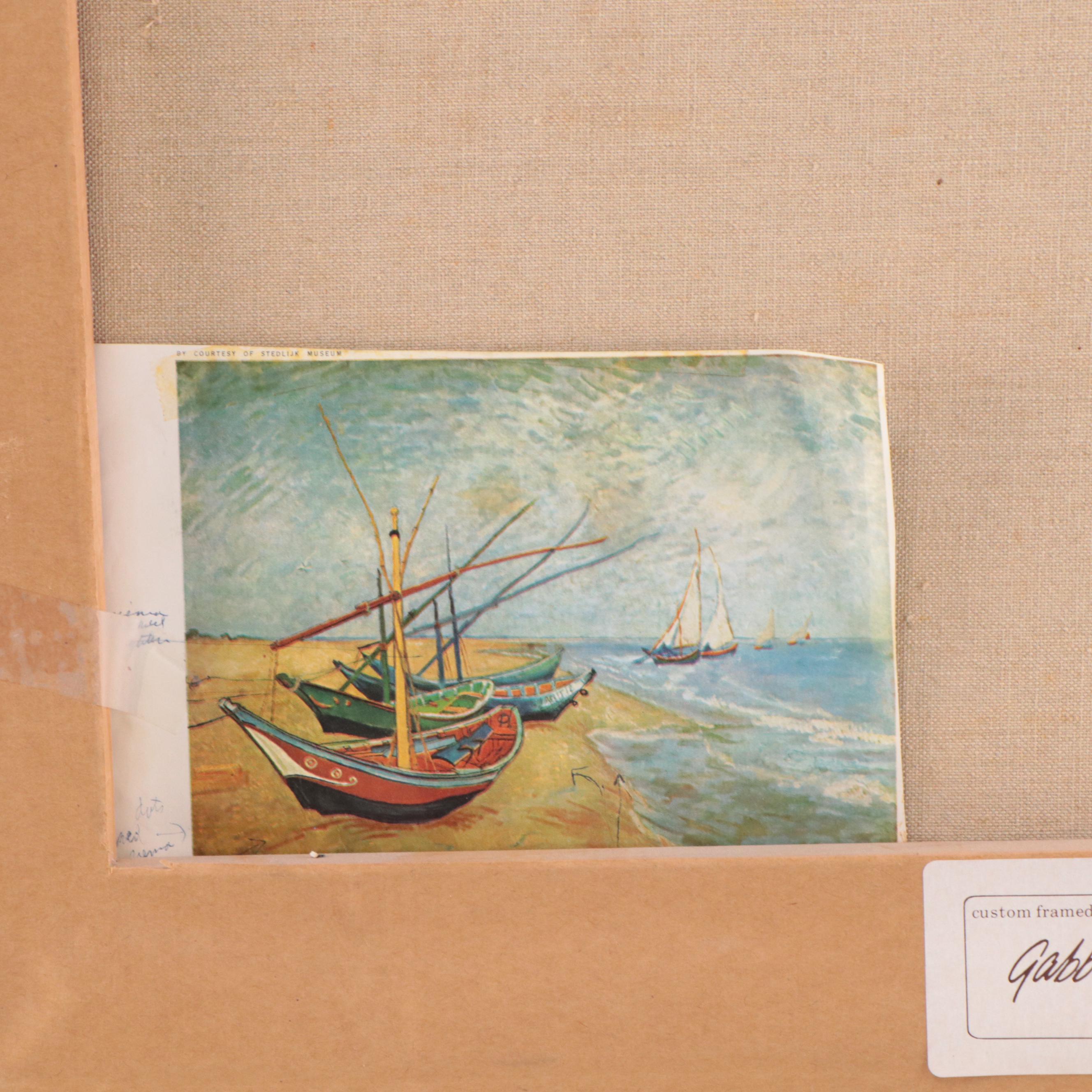 Oil Painting After Van Gogh "Fishing Boats on the Beach"
