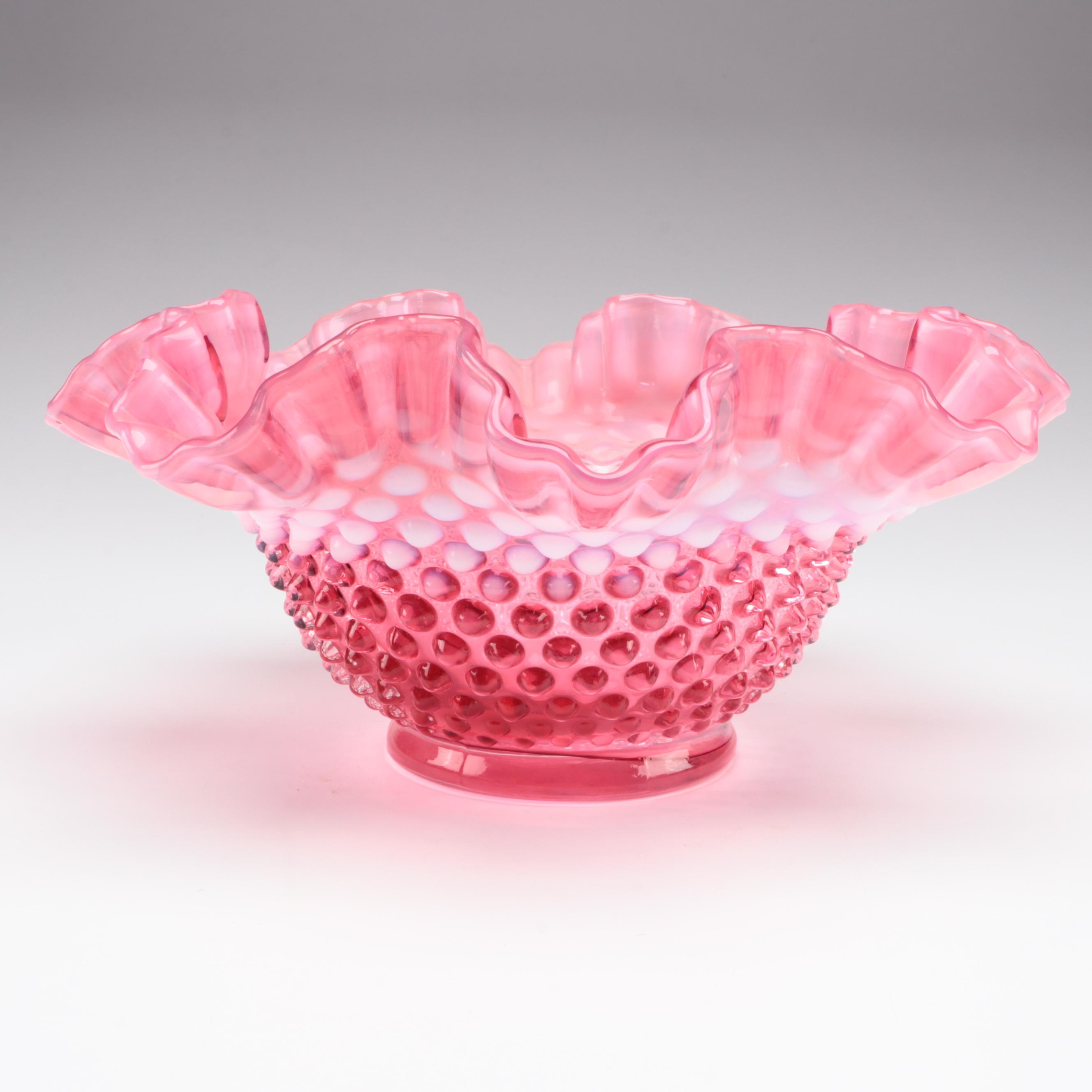 Fenton and Other Cranberry Hobnail Cranberry Glass Tableware