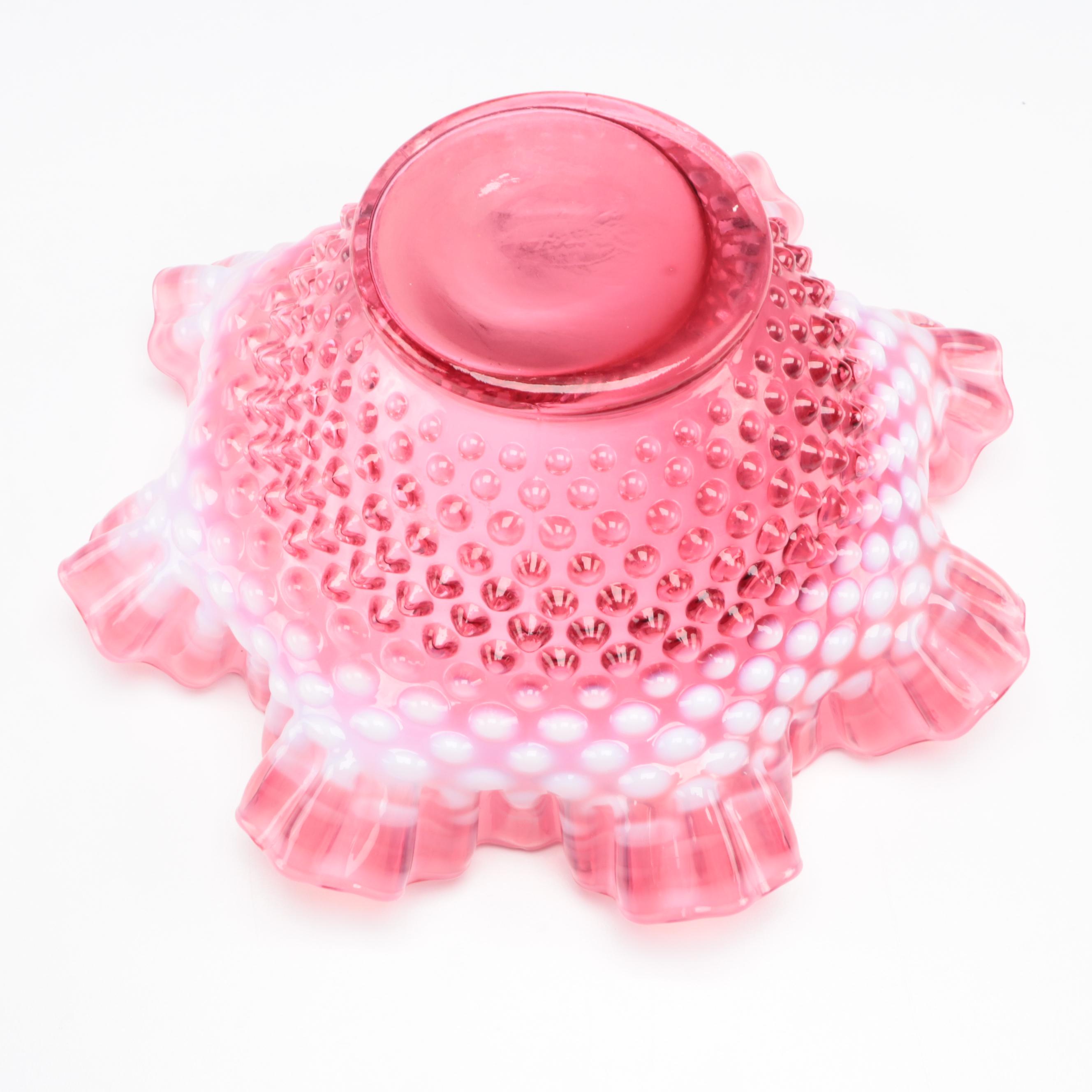 Fenton and Other Cranberry Hobnail Cranberry Glass Tableware