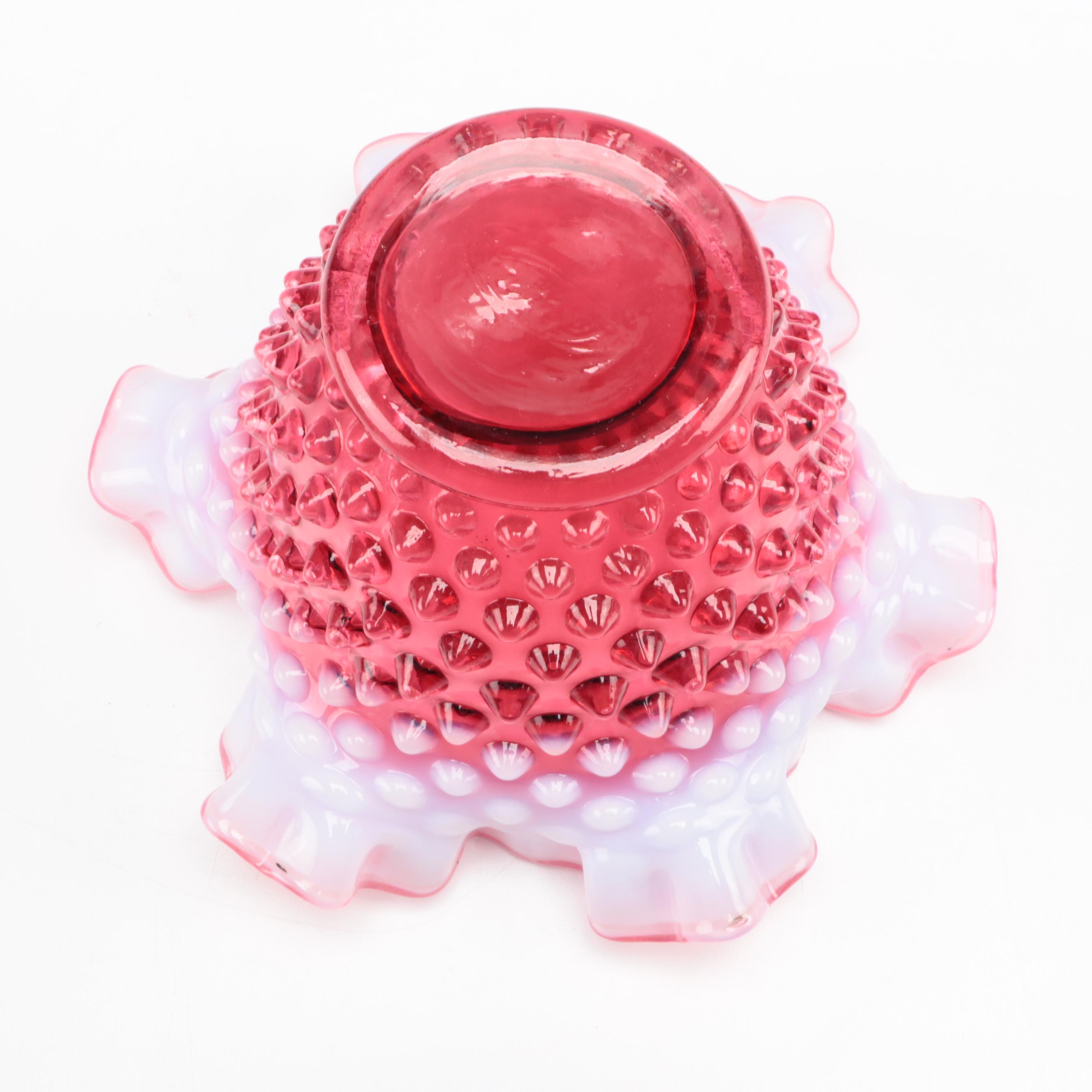 Fenton and Other Cranberry Hobnail Cranberry Glass Tableware