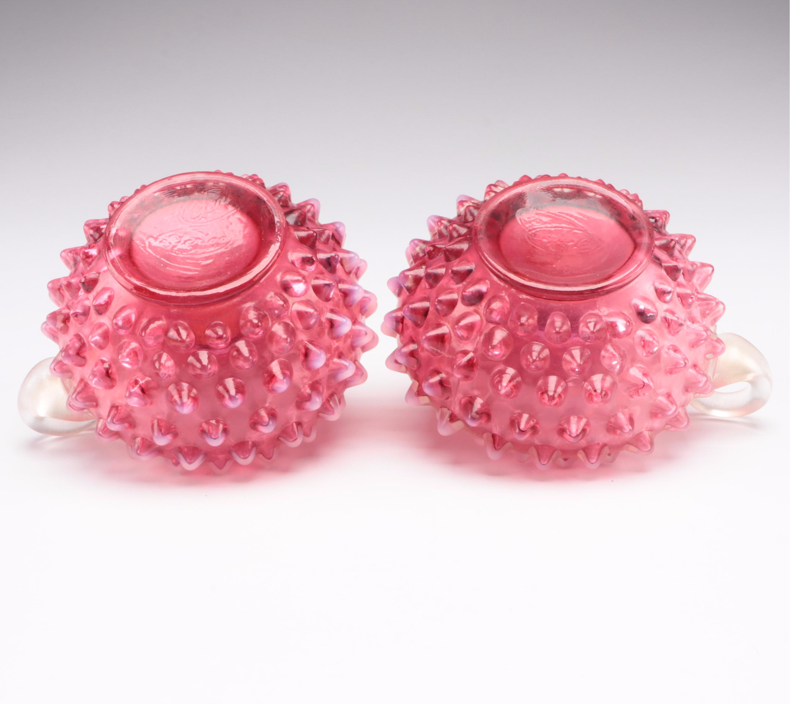 Fenton and Other Cranberry Hobnail Cranberry Glass Tableware