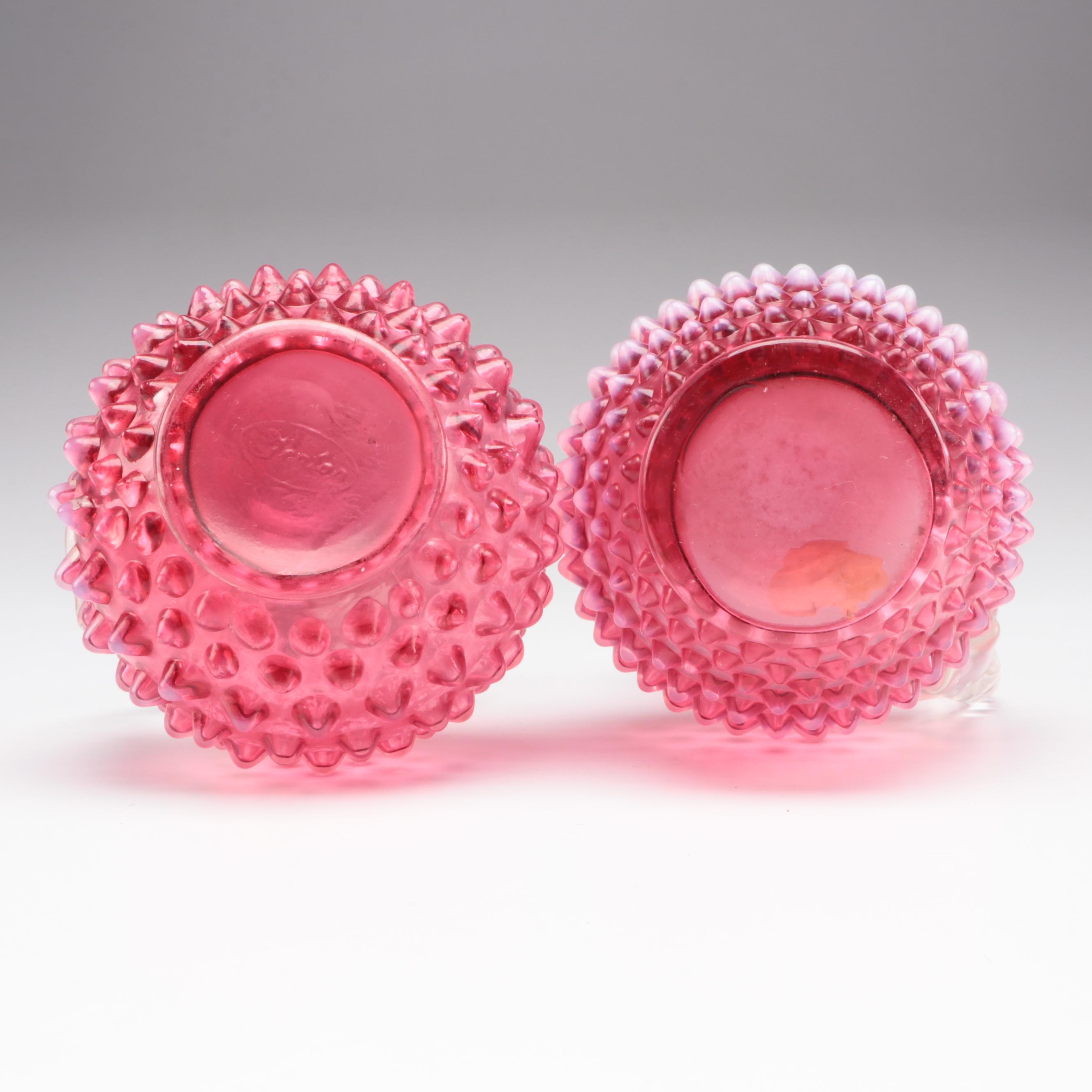 Fenton and Other Cranberry Hobnail Cranberry Glass Tableware