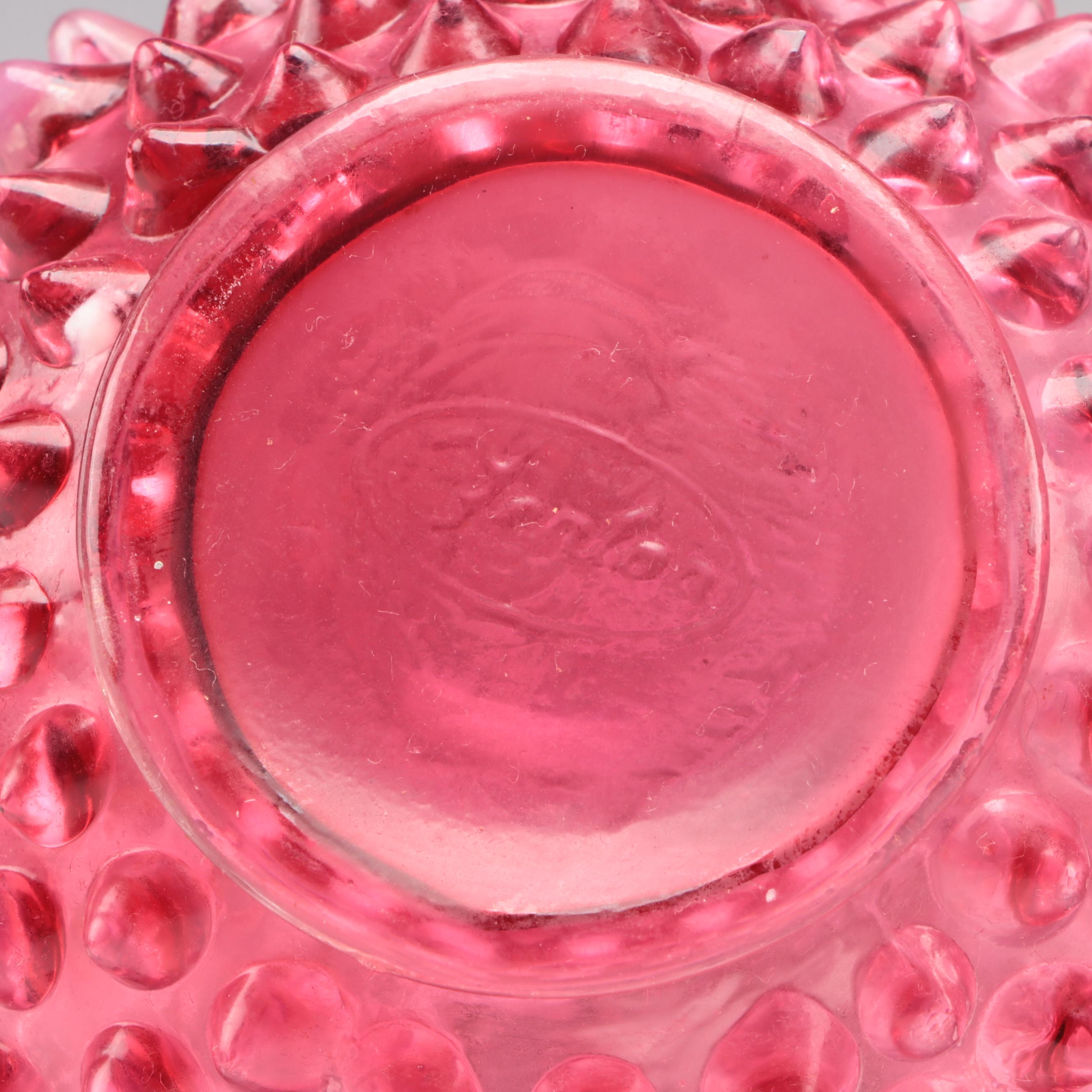 Fenton and Other Cranberry Hobnail Cranberry Glass Tableware