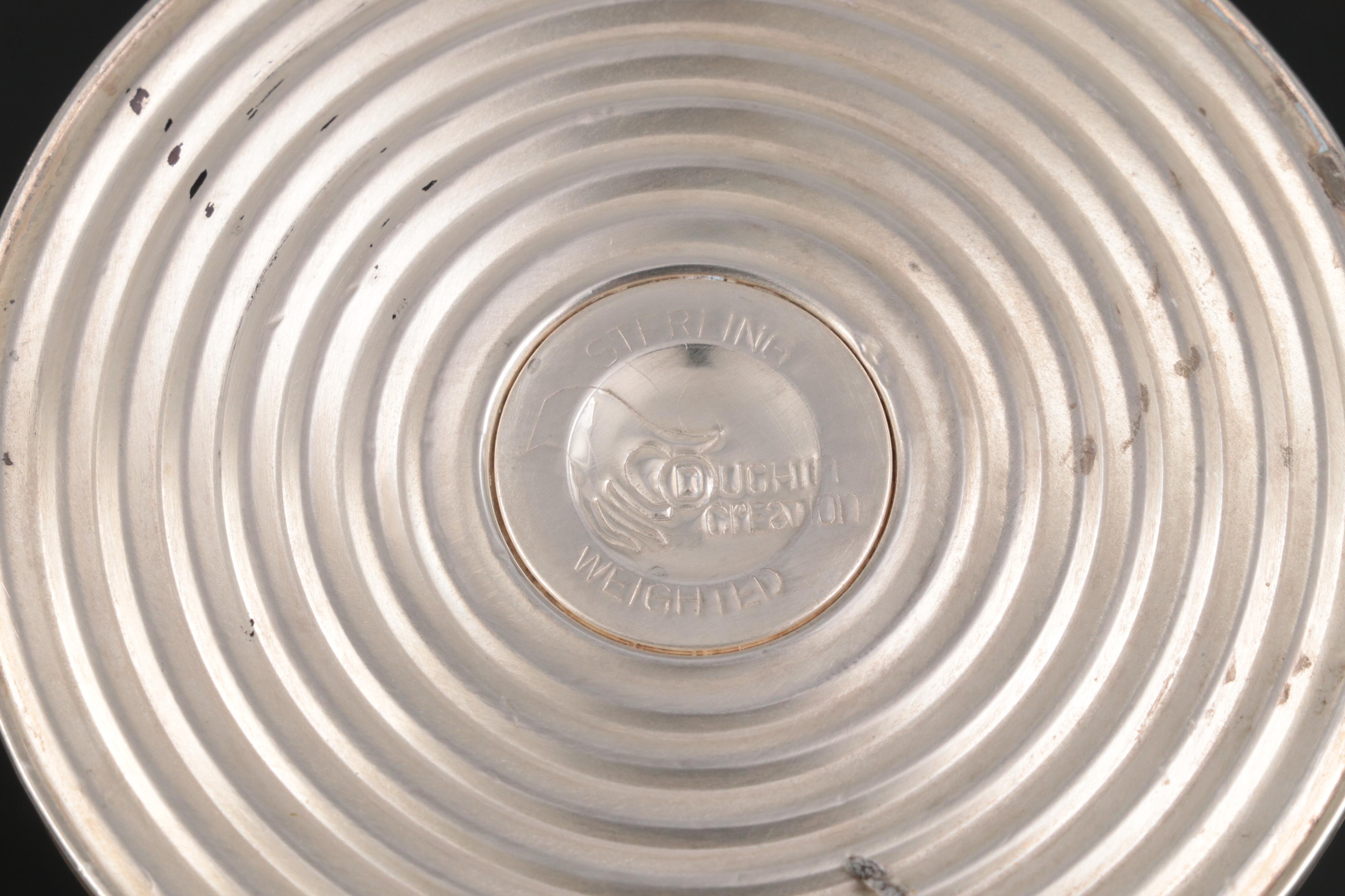 Weighted Sterling Empire Candelabra Pair with Columbia Candle Holders