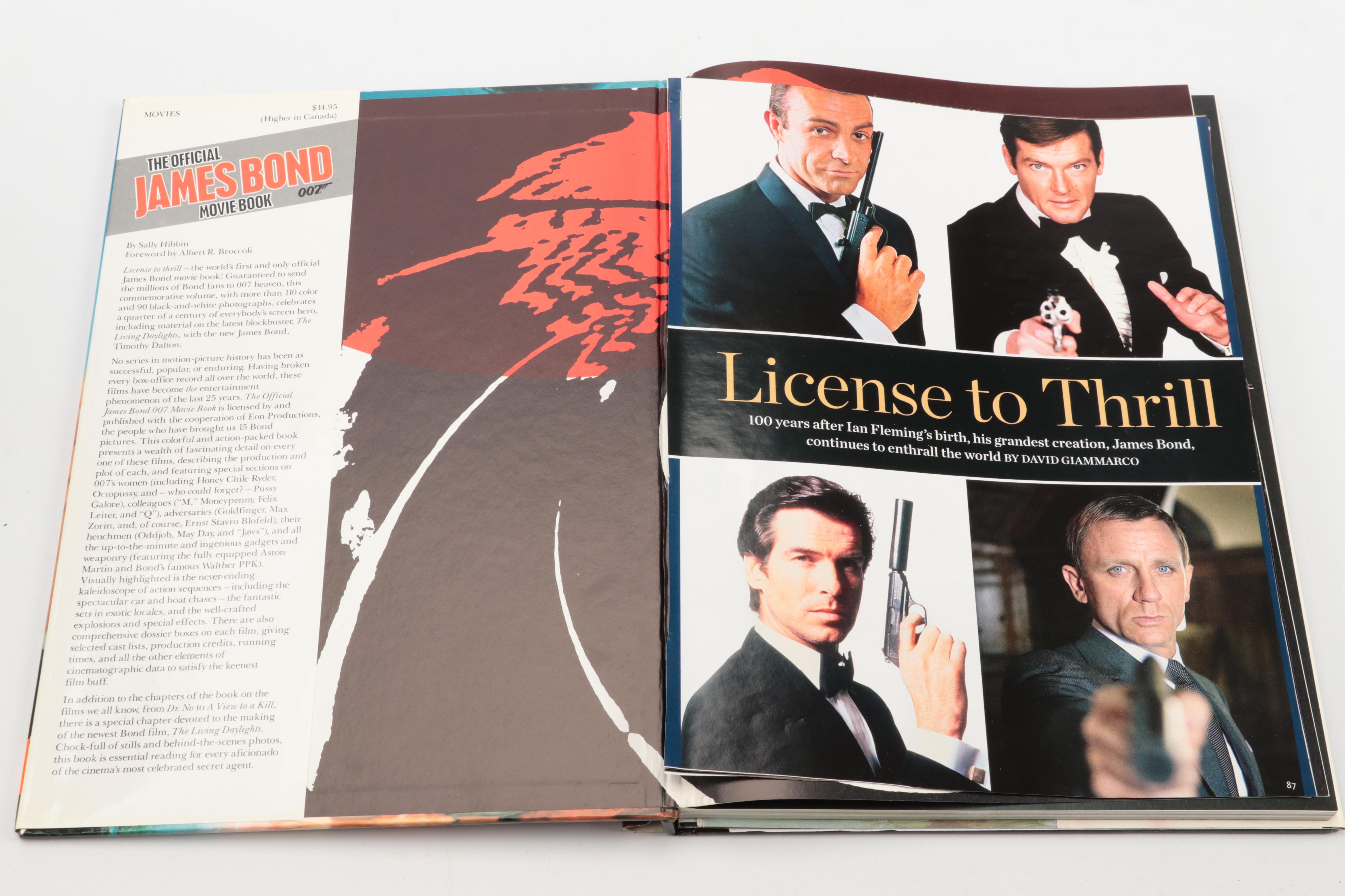 Book Club Edition James Bond Novels with Ian Fleming Biography and Movie Book