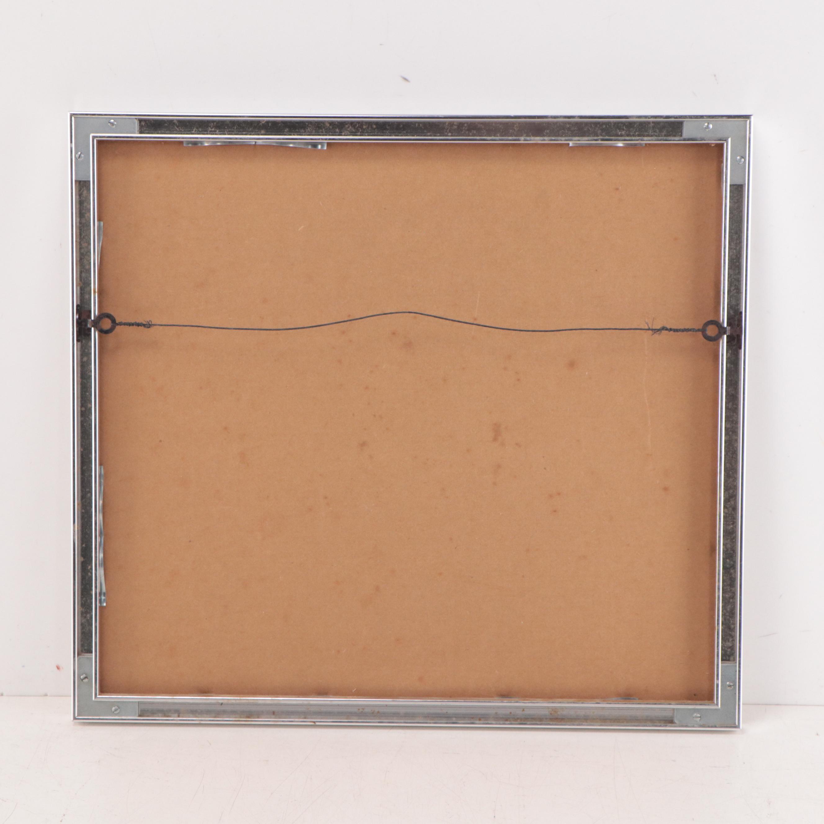 Walter Sorge Abstract Modernist Graphite and Watercolor Painting