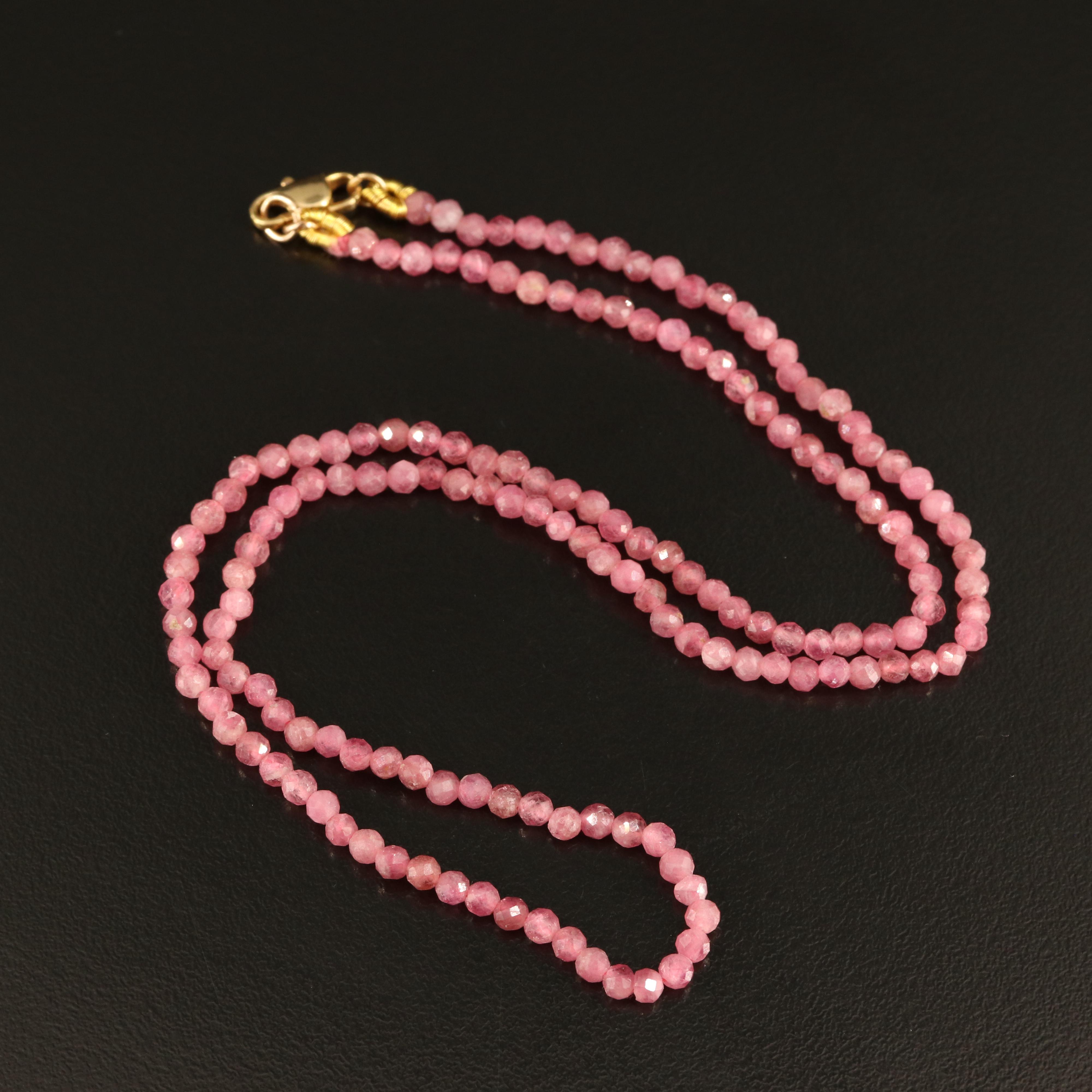 Quartz Beaded Necklace with 18K Clasp