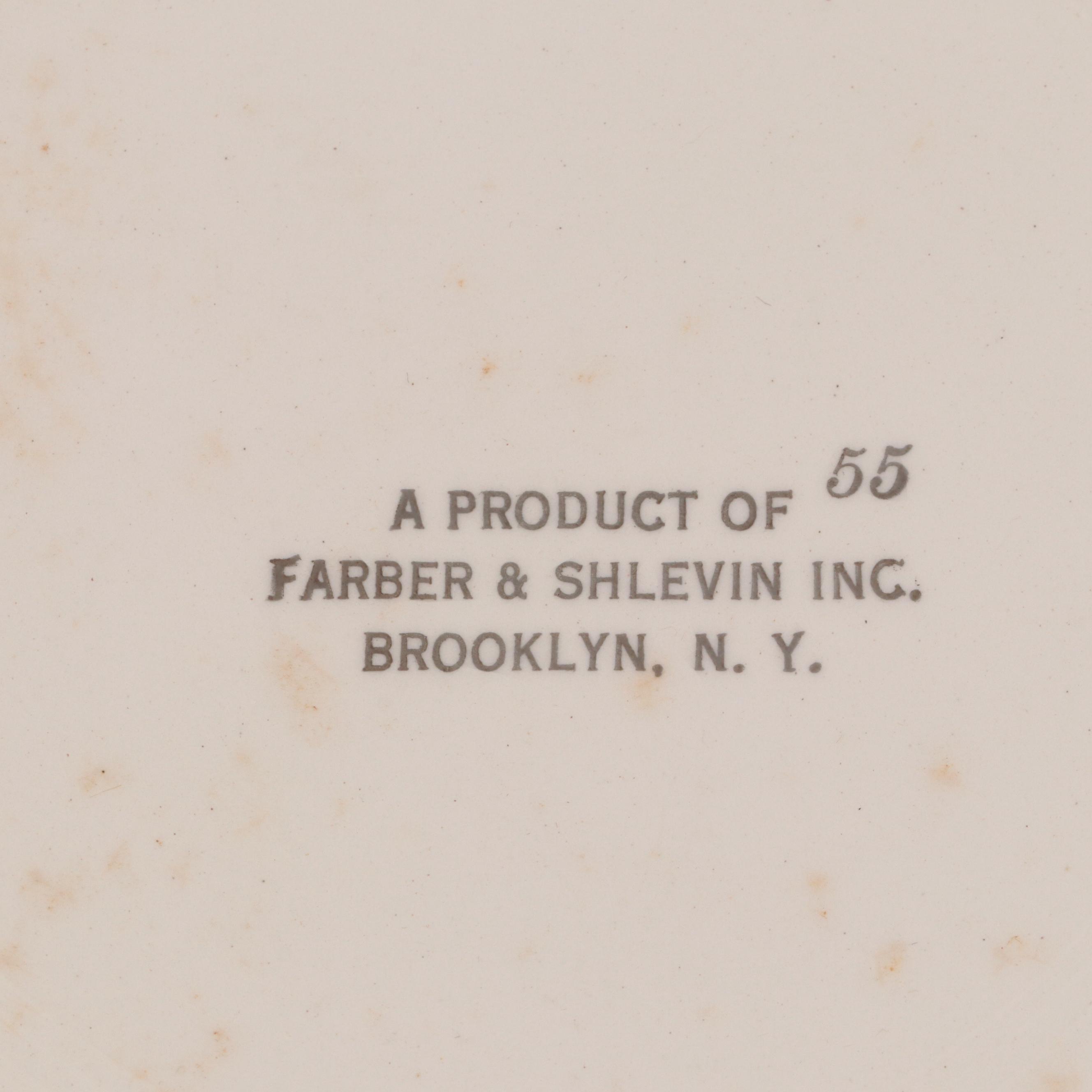 Pierced Aluminum Rimmed Farber & Shlevin New York Ironstone Platter