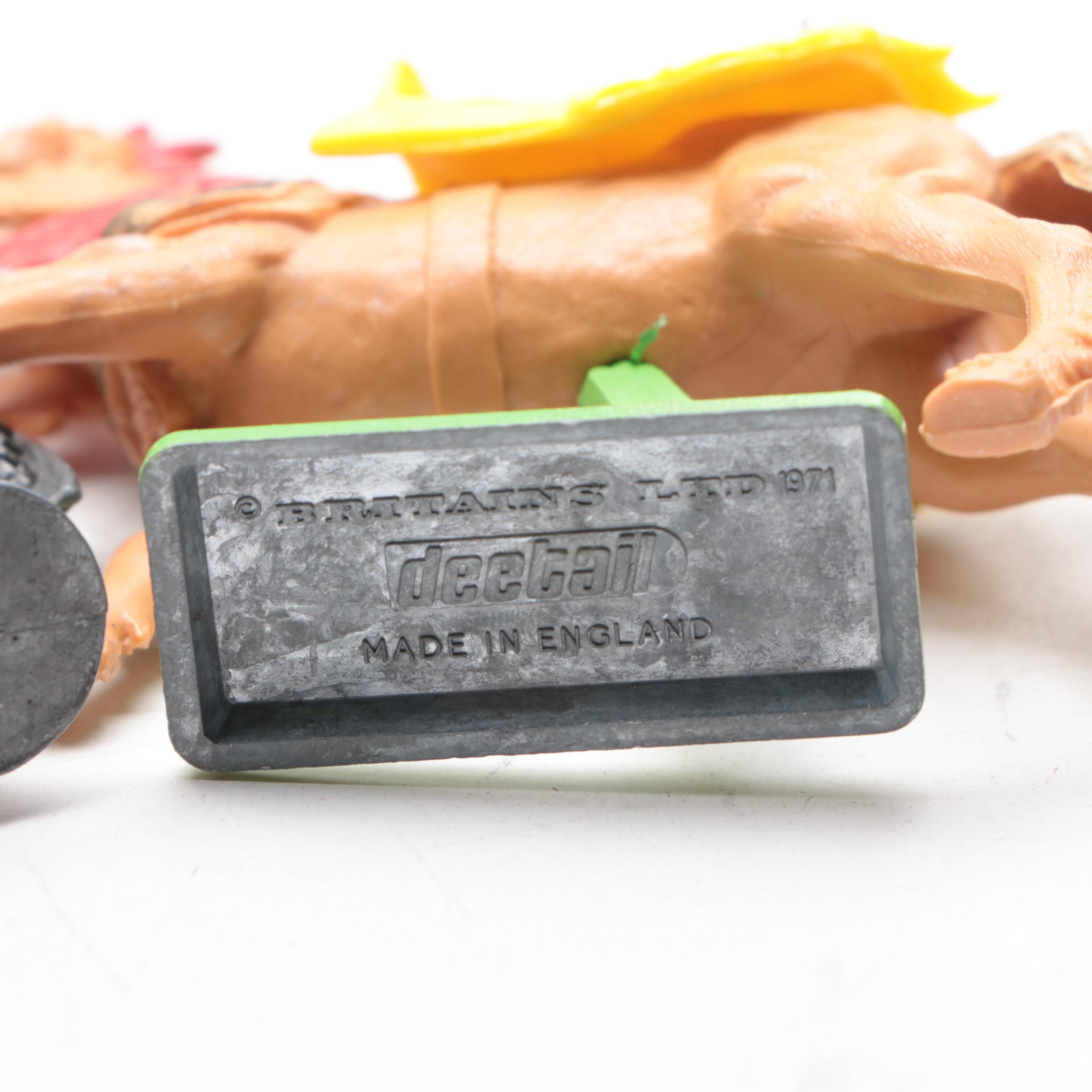 Britains Toy Knights and Horses with Medieval Castle, Mid to late 20th Century