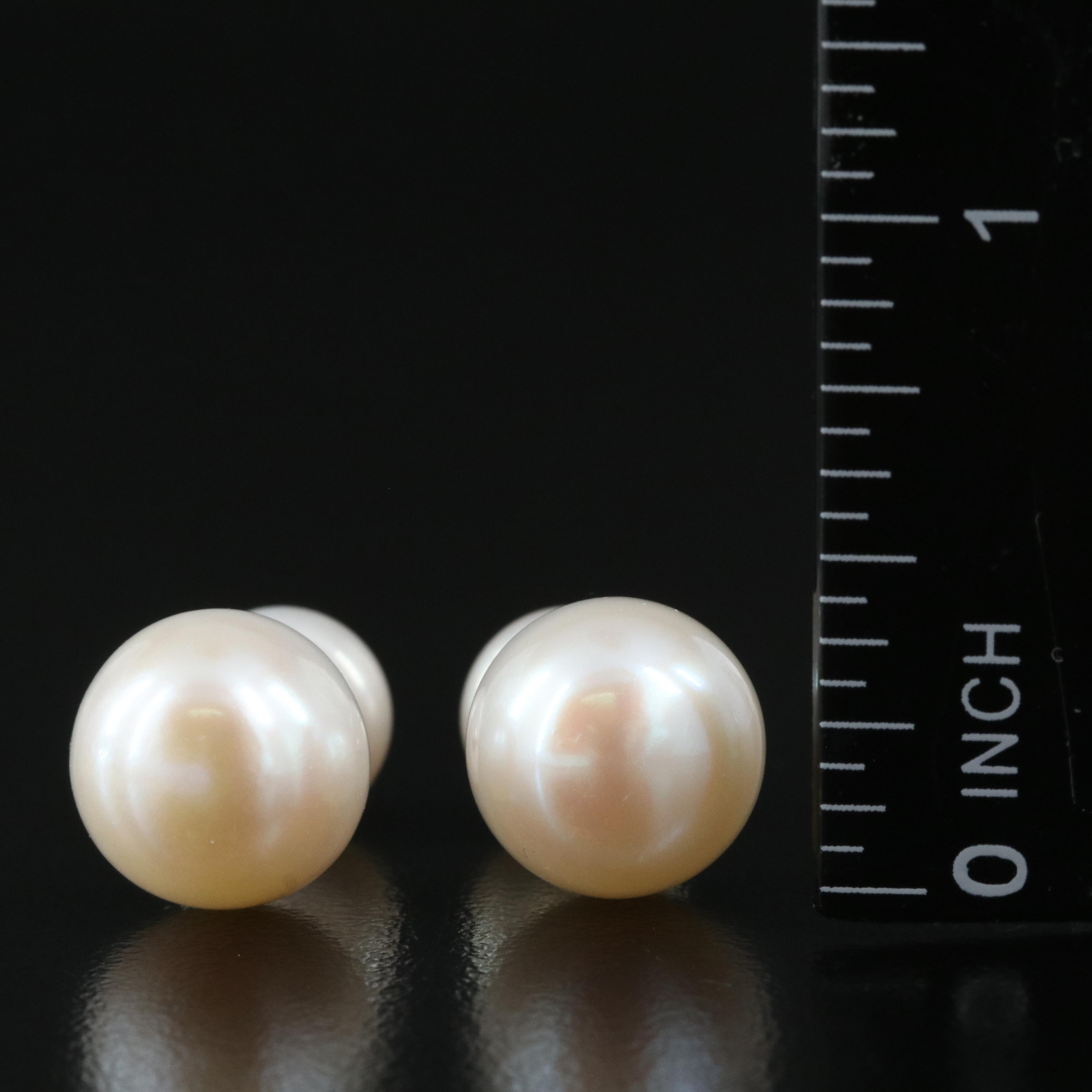 14K Pearl Front-Back Earrings