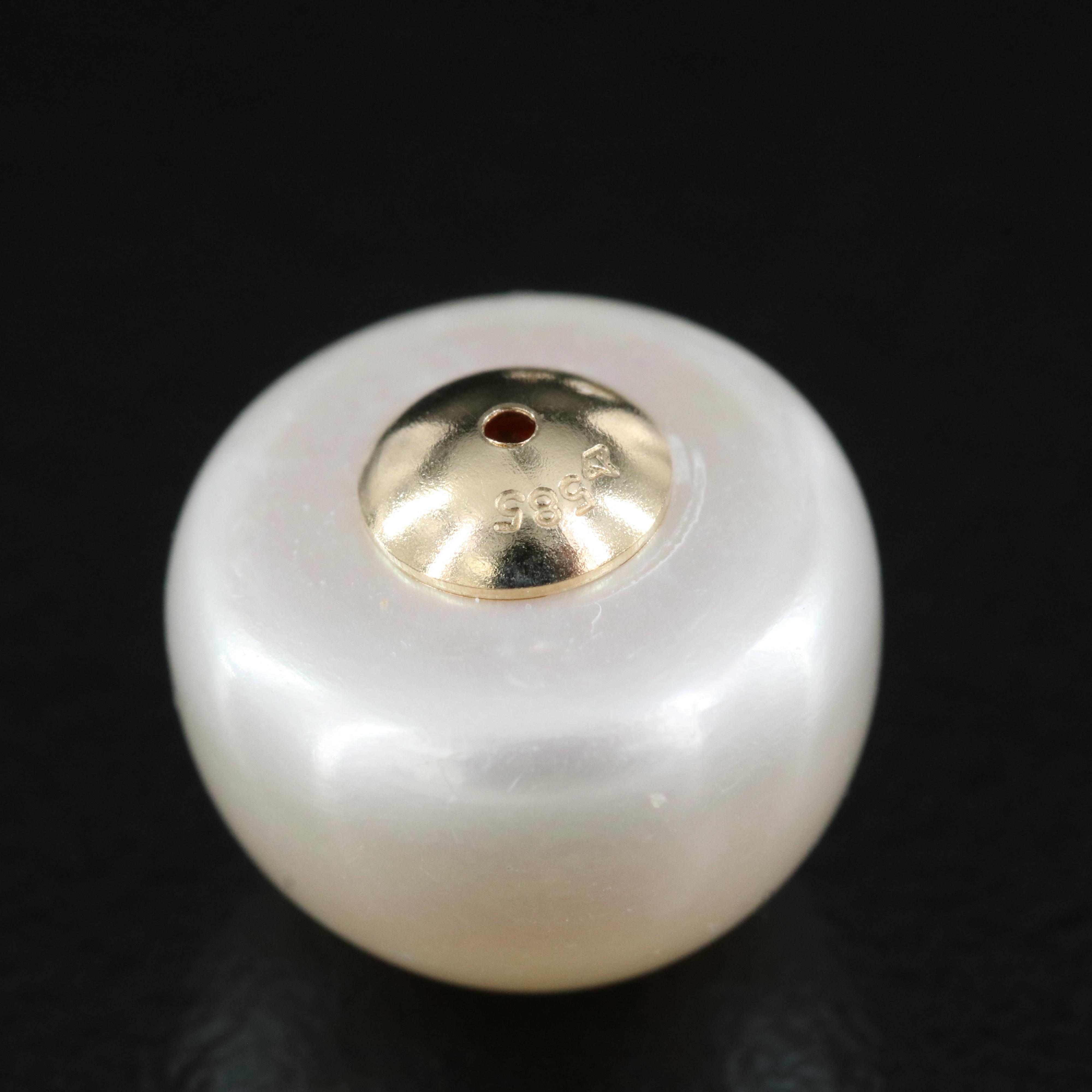 14K Pearl Front-Back Earrings