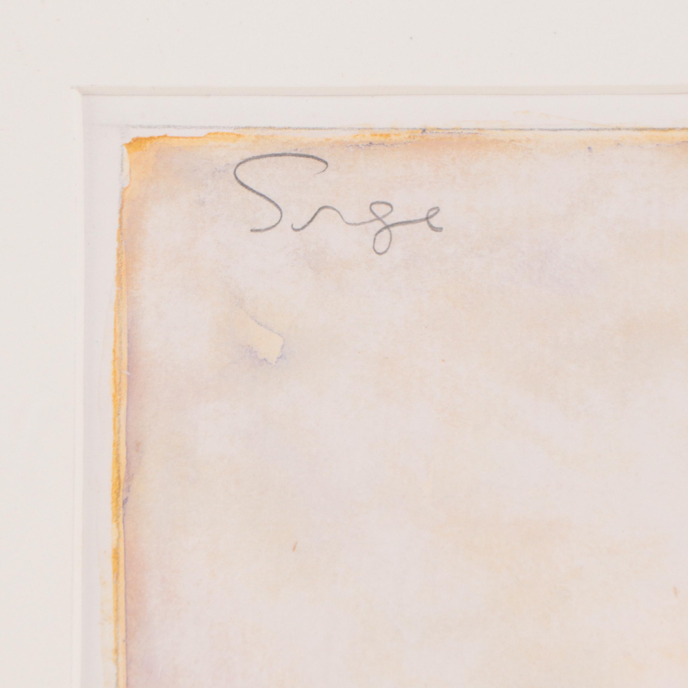 Walter Sorge Watercolor Painting "Bird"