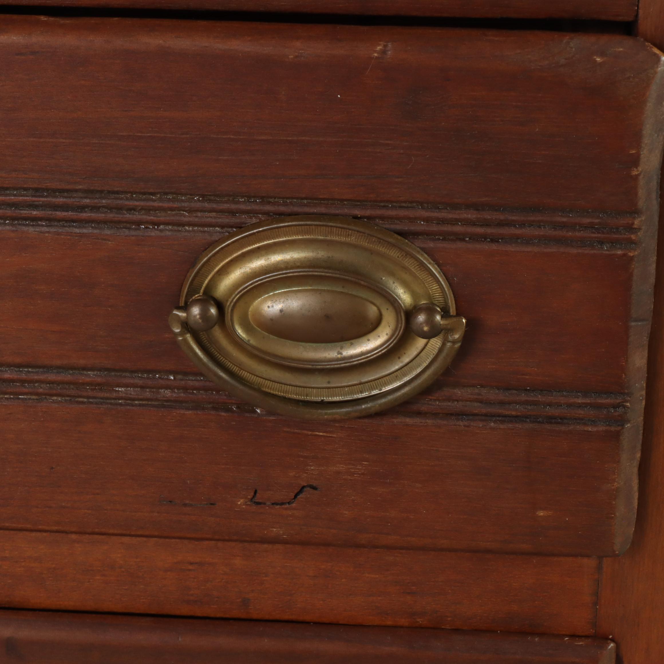 Victorian Poplar Three-Drawer Washstand, Late 19th Century