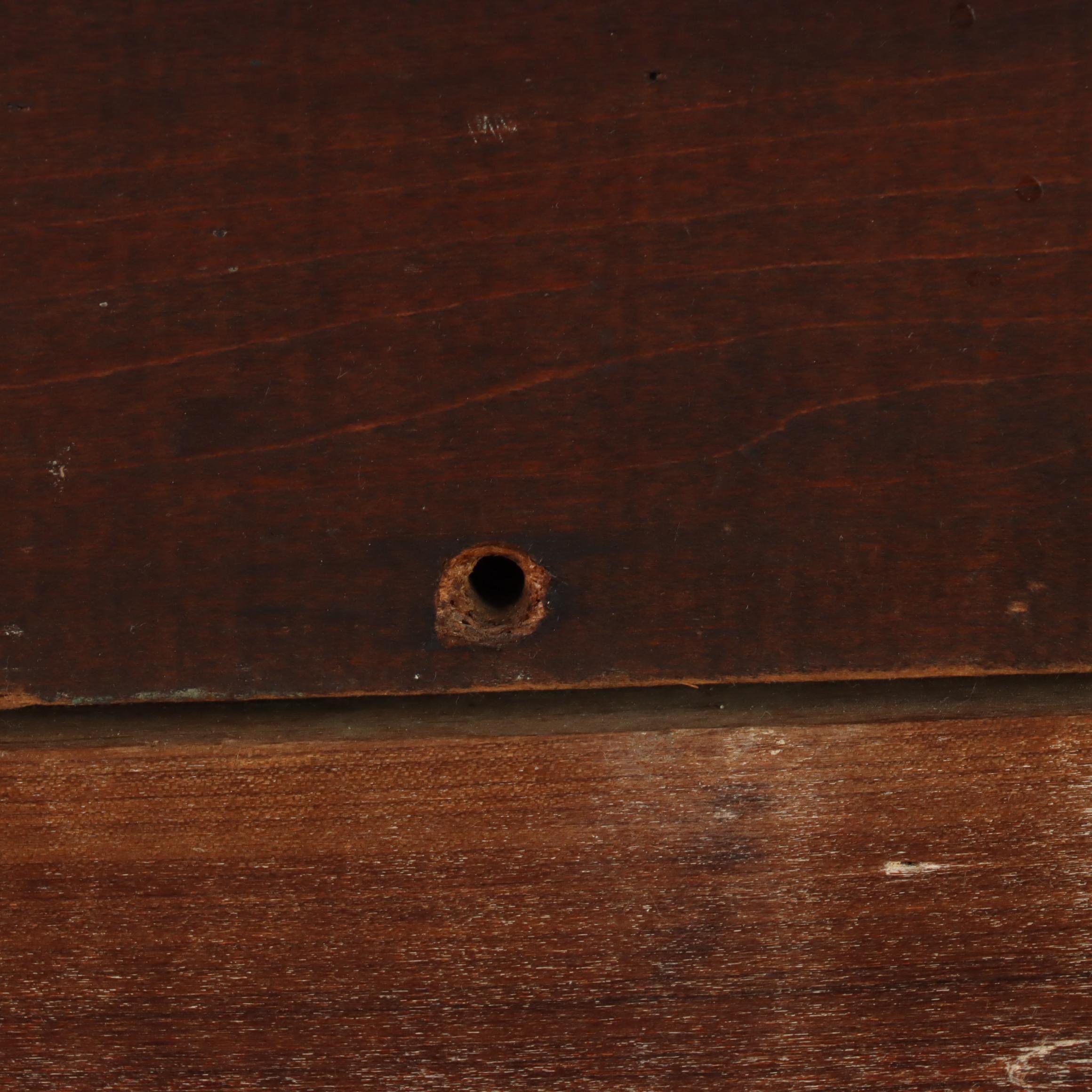 Victorian Poplar Three-Drawer Washstand, Late 19th Century