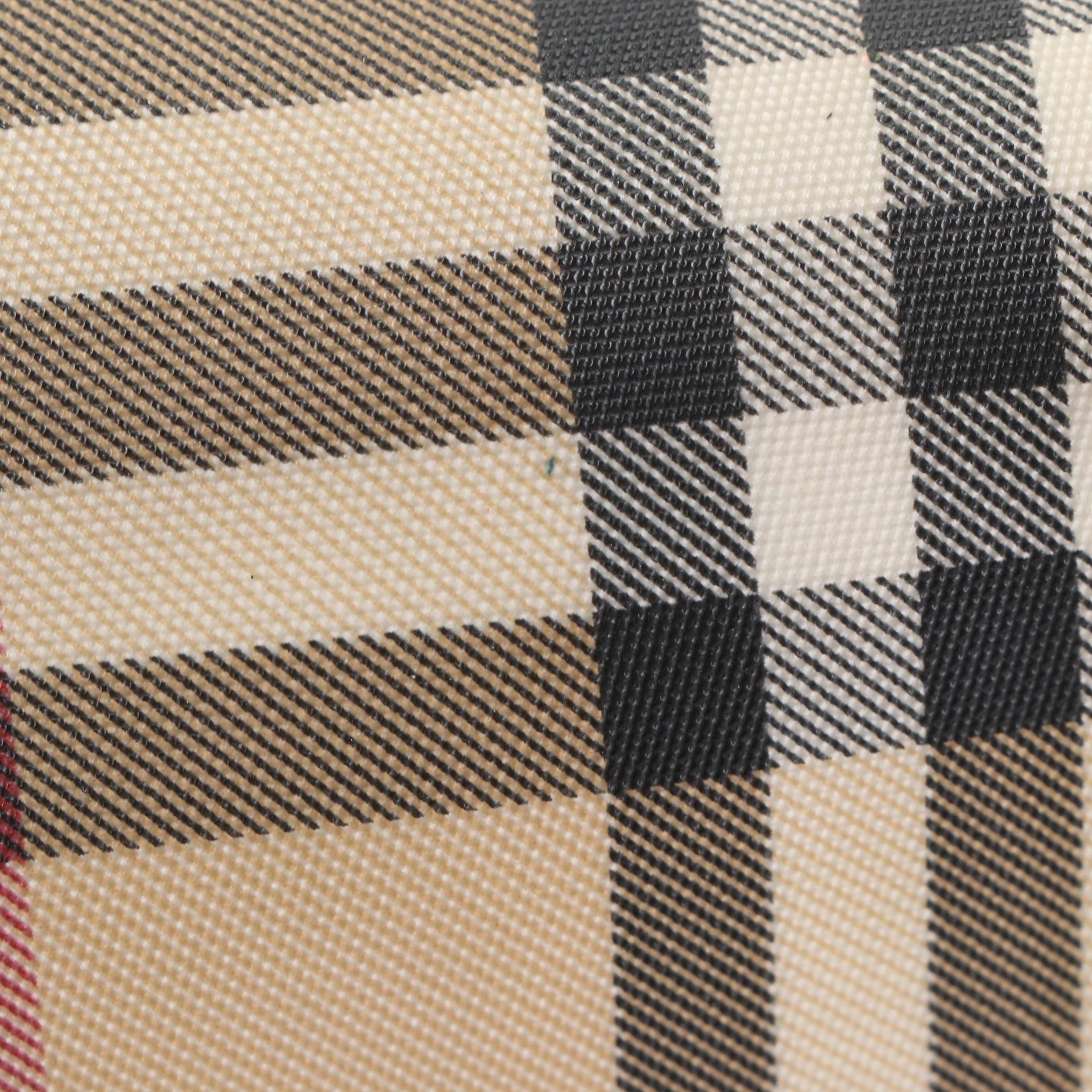 Burberry Tote Bag in Nova Check Coated Canvas and Black Leather Trim