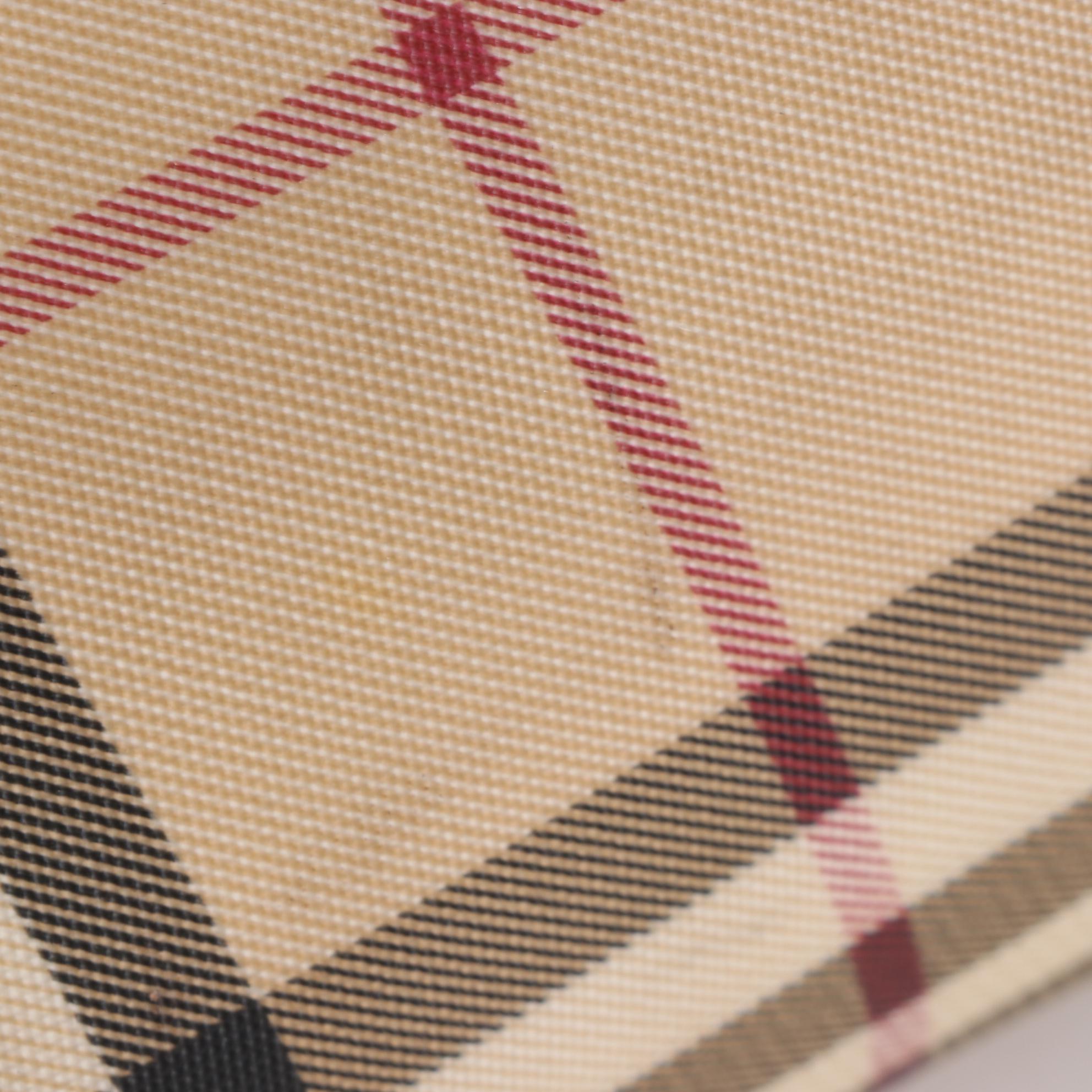 Burberry Tote Bag in Nova Check Coated Canvas and Black Leather Trim