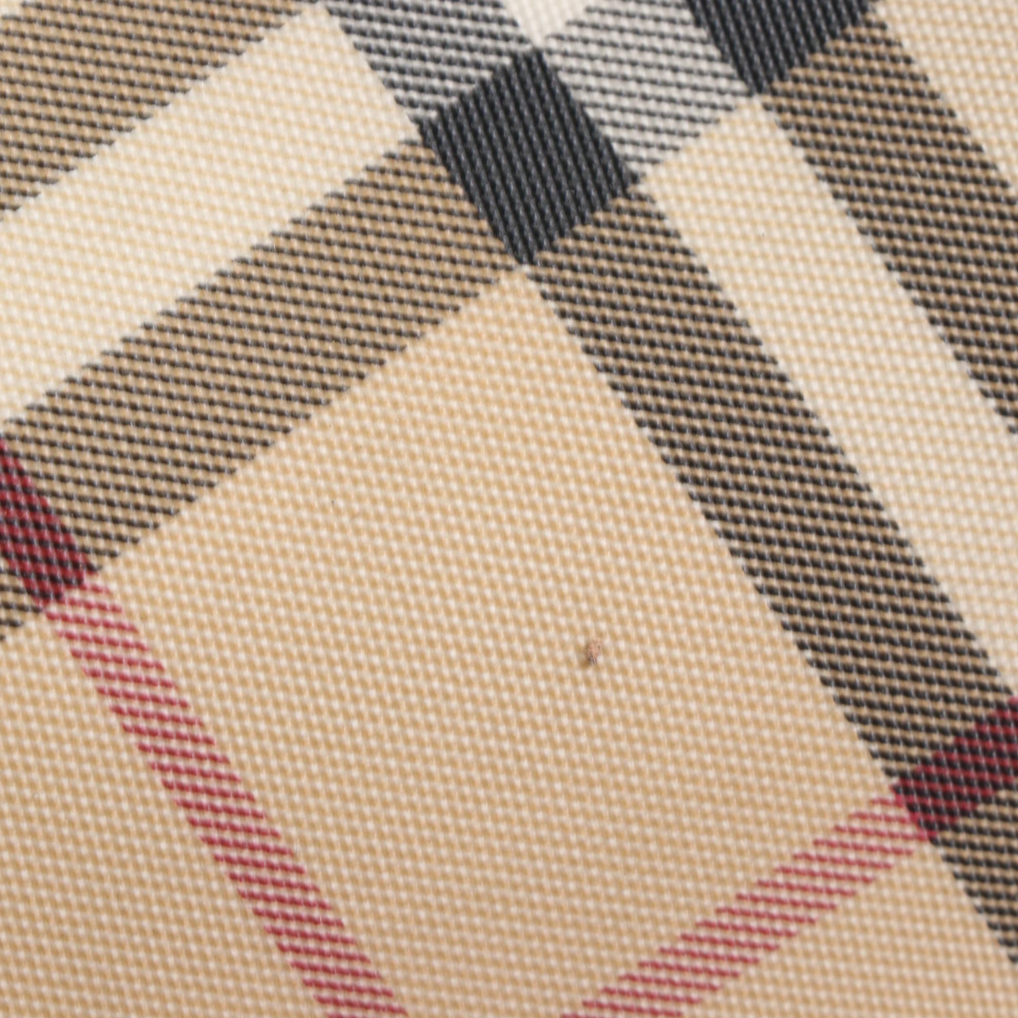 Burberry Tote Bag in Nova Check Coated Canvas and Black Leather Trim