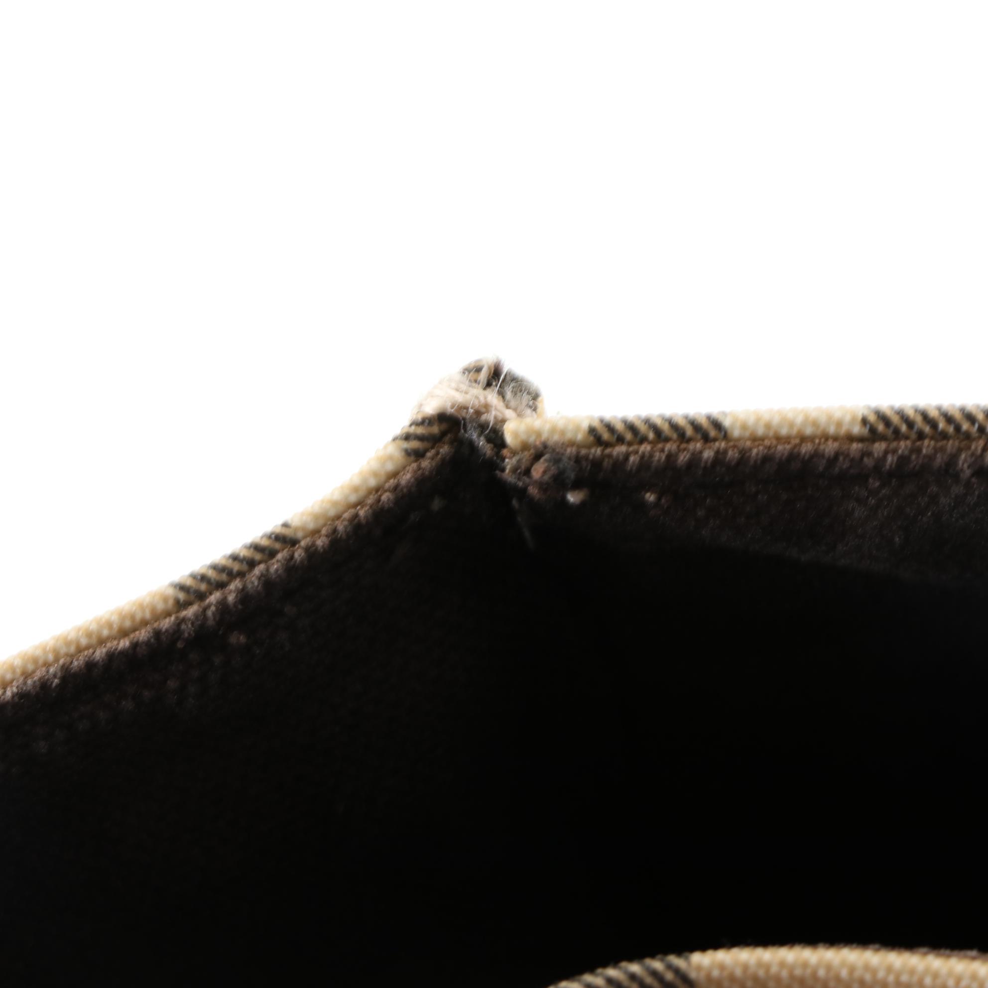 Burberry Tote Bag in Nova Check Coated Canvas and Black Leather Trim