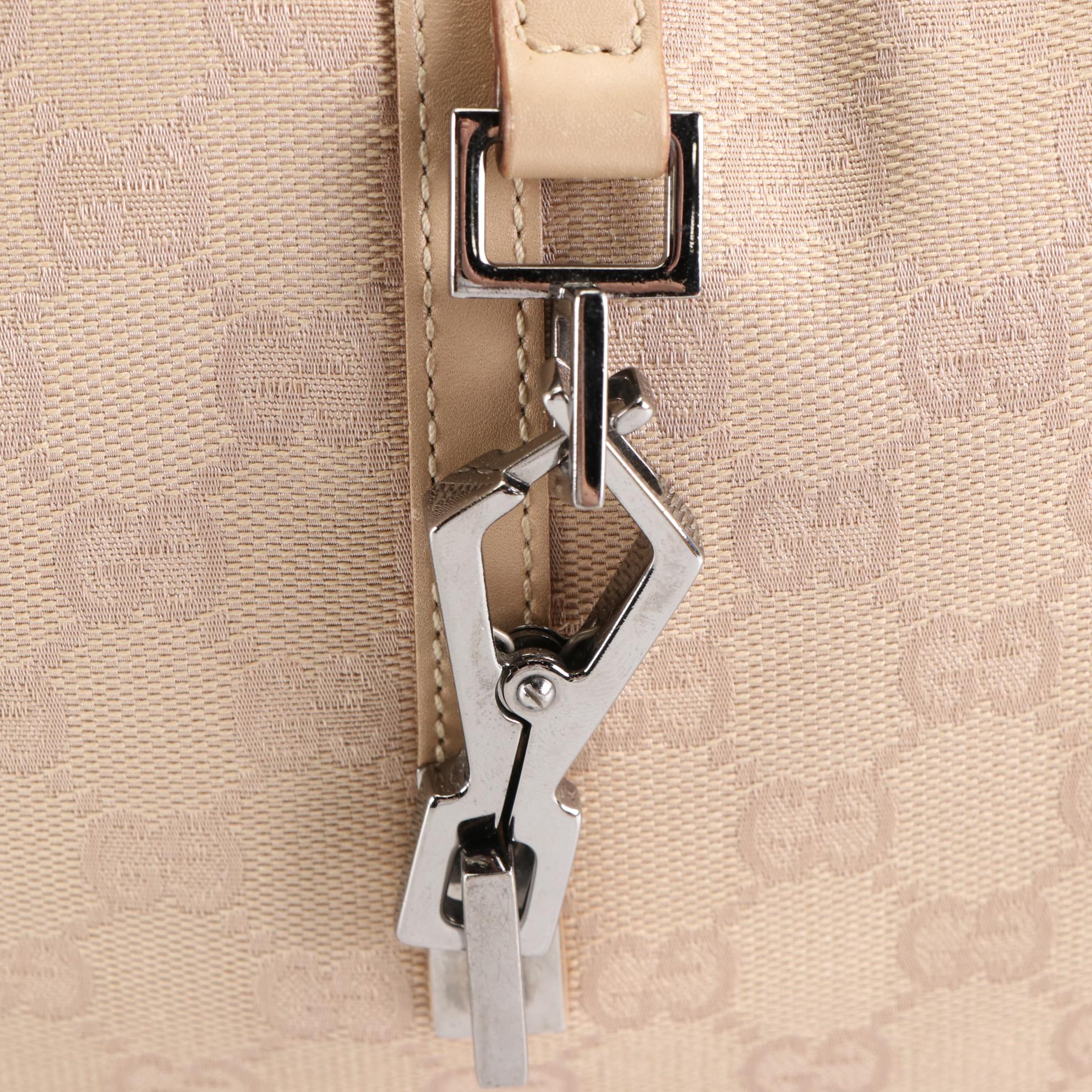 Gucci Jackie GG Canvas and Leather Shoulder Bag