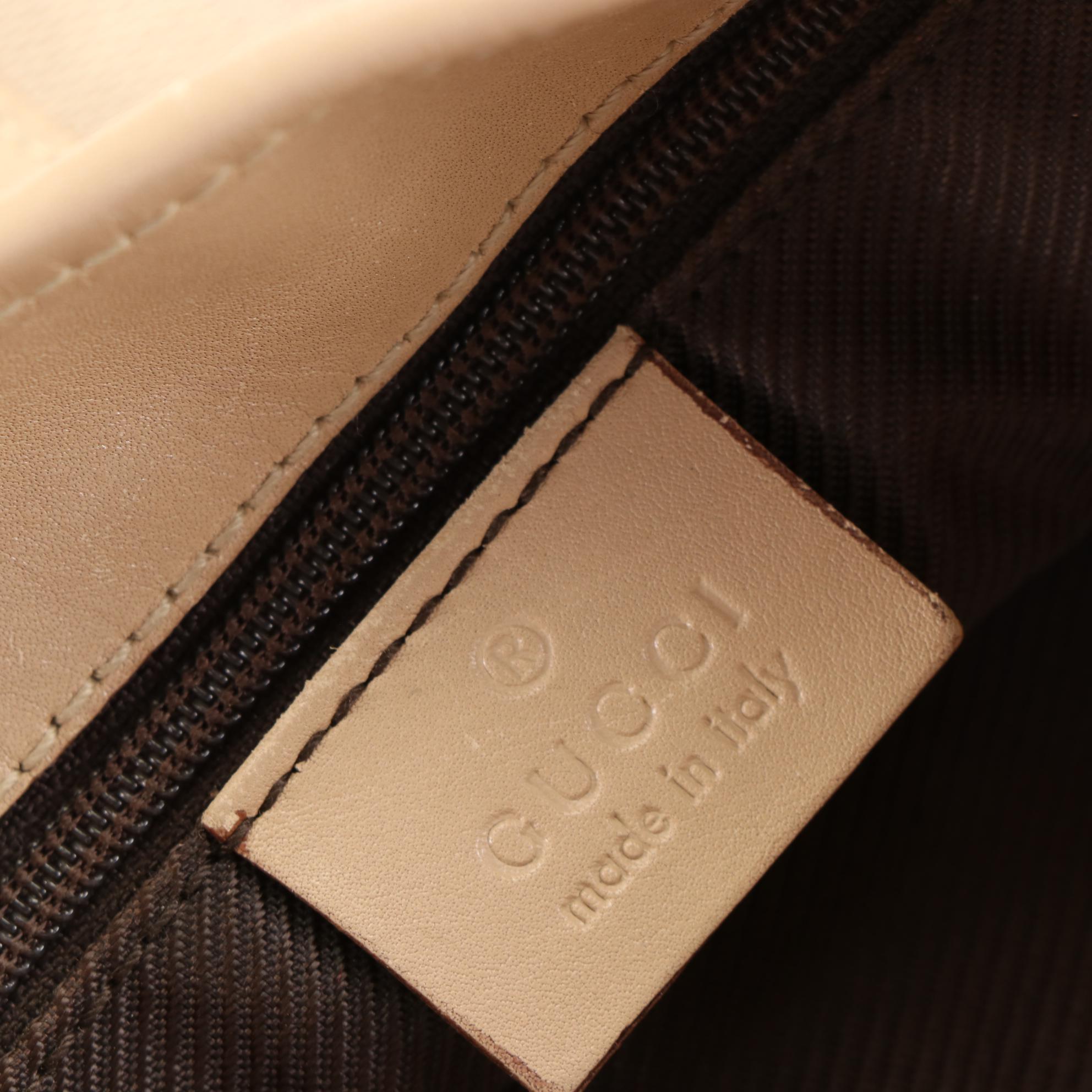 Gucci Jackie GG Canvas and Leather Shoulder Bag