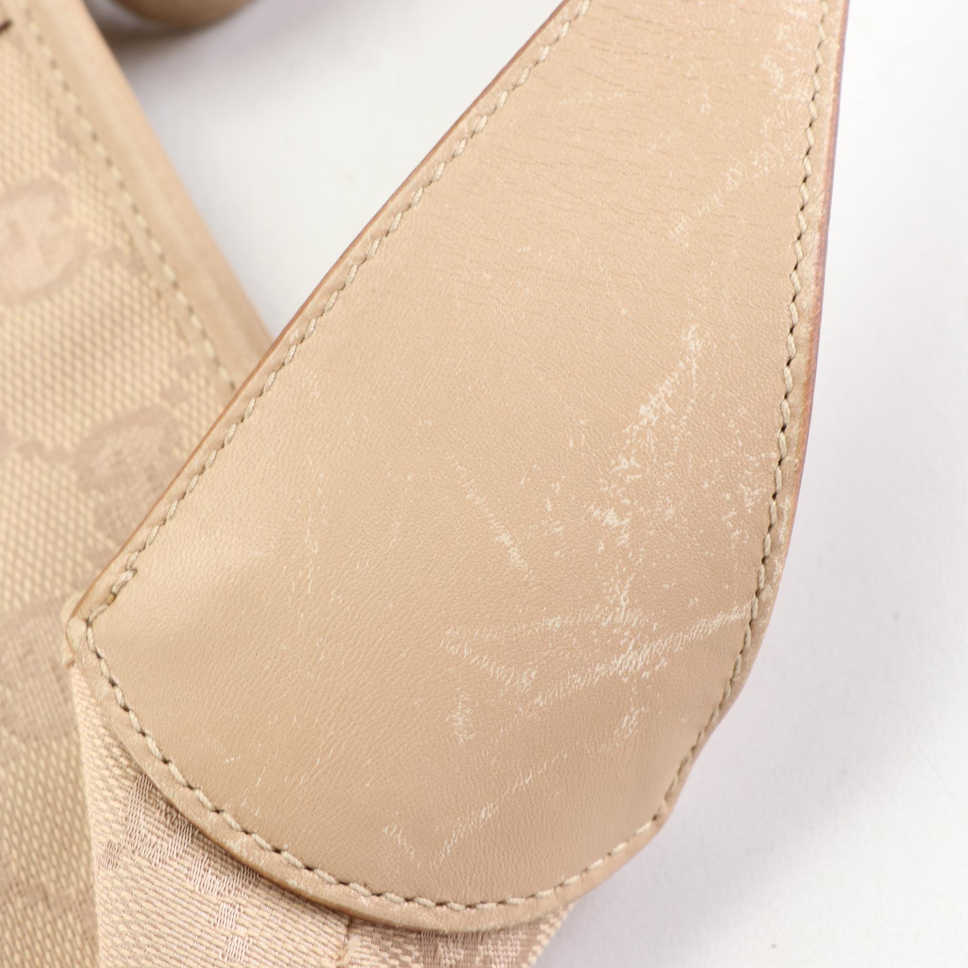 Gucci Jackie GG Canvas and Leather Shoulder Bag