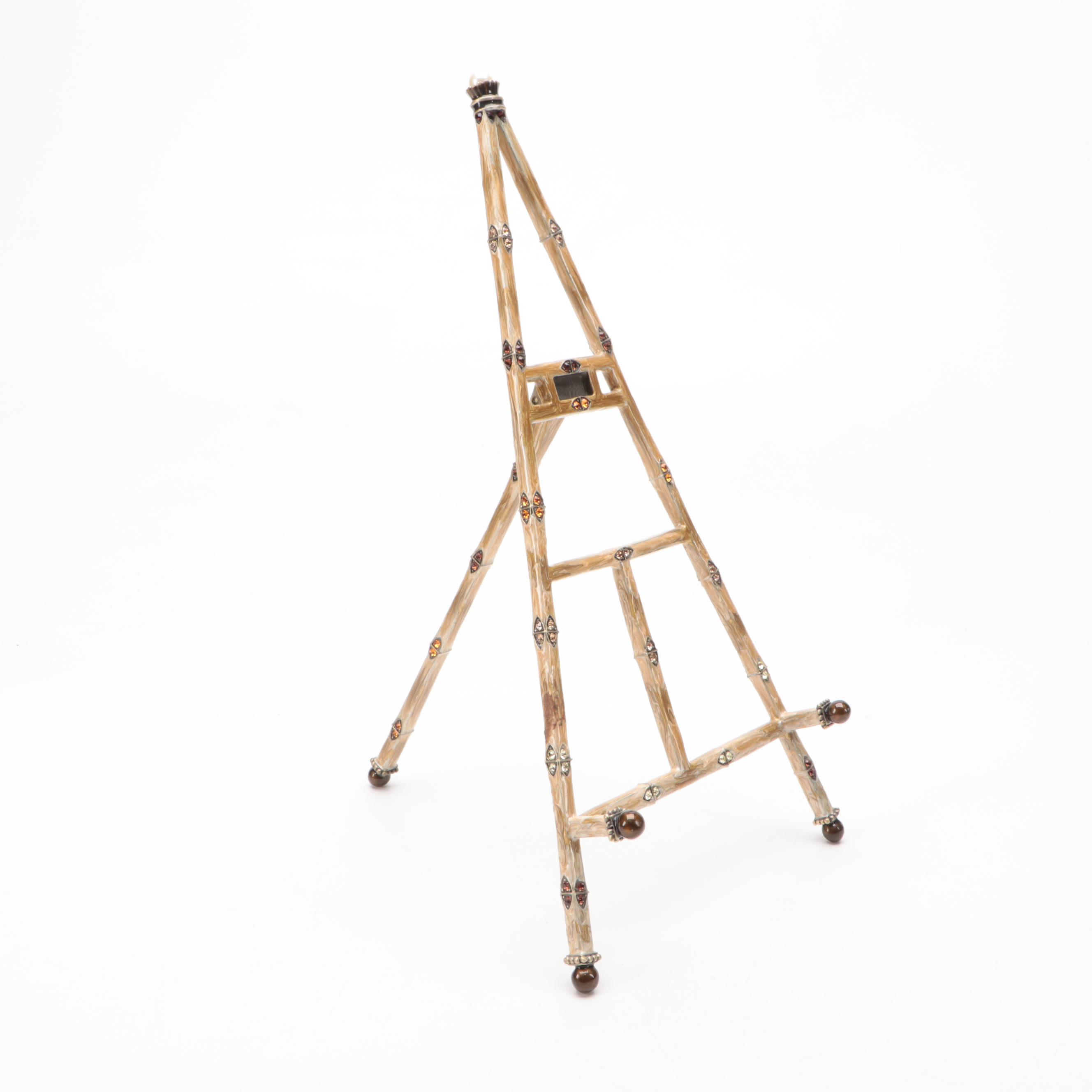 Cearco Spanish Enameled Ceramic Plate with Display Stand