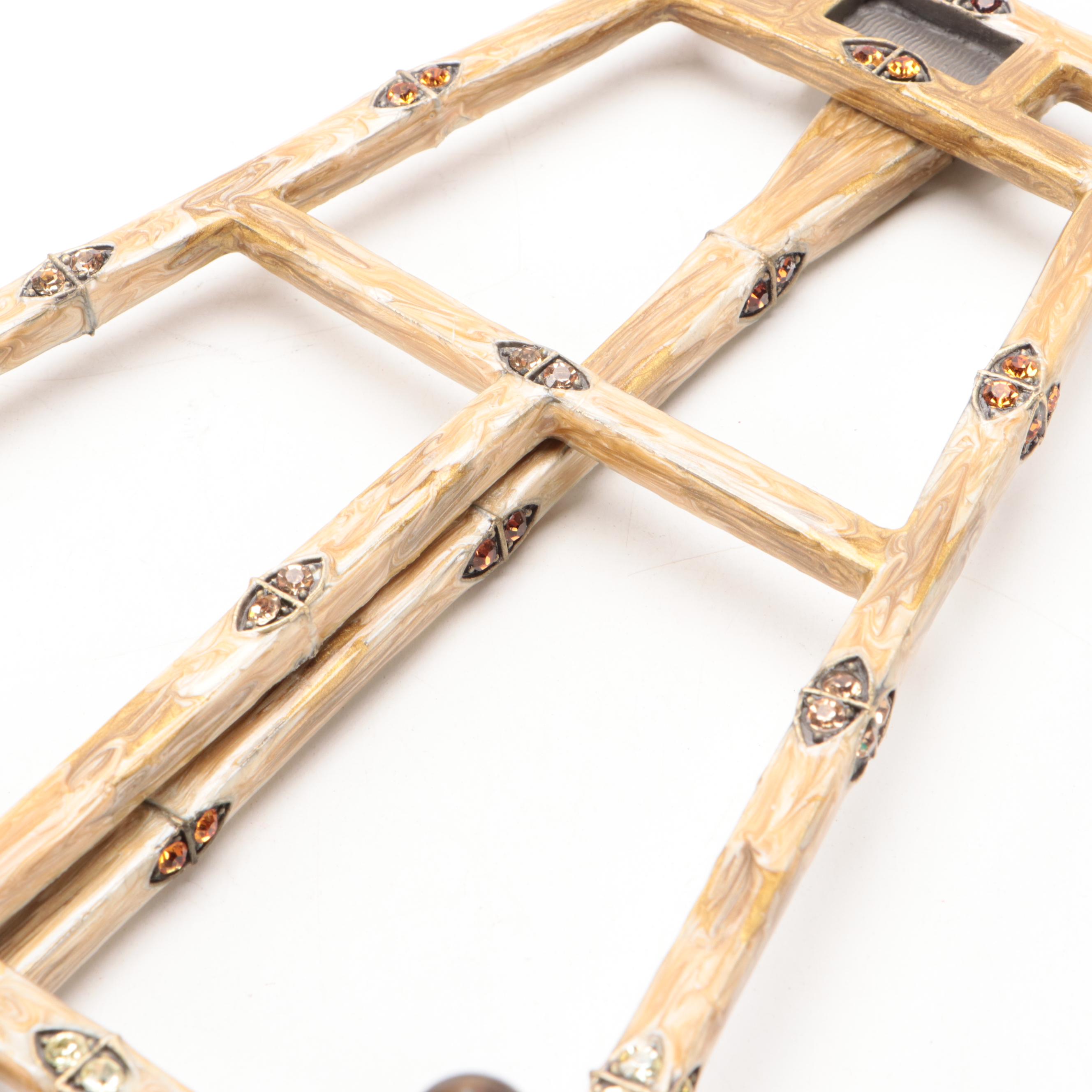 Cearco Spanish Enameled Ceramic Plate with Display Stand