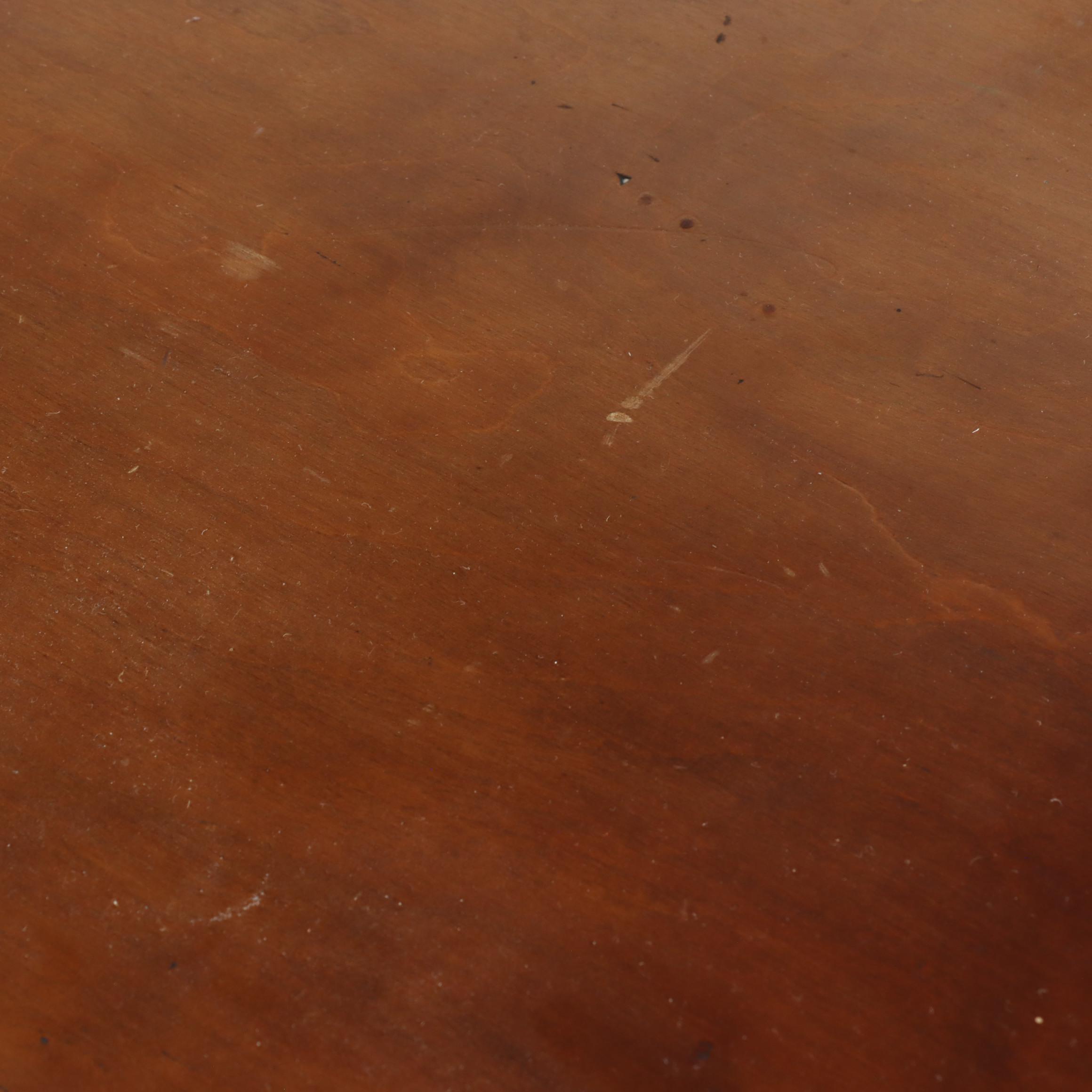 Federal Style Cherrywood and String-Inlaid Demilune Games Table, 20th Century