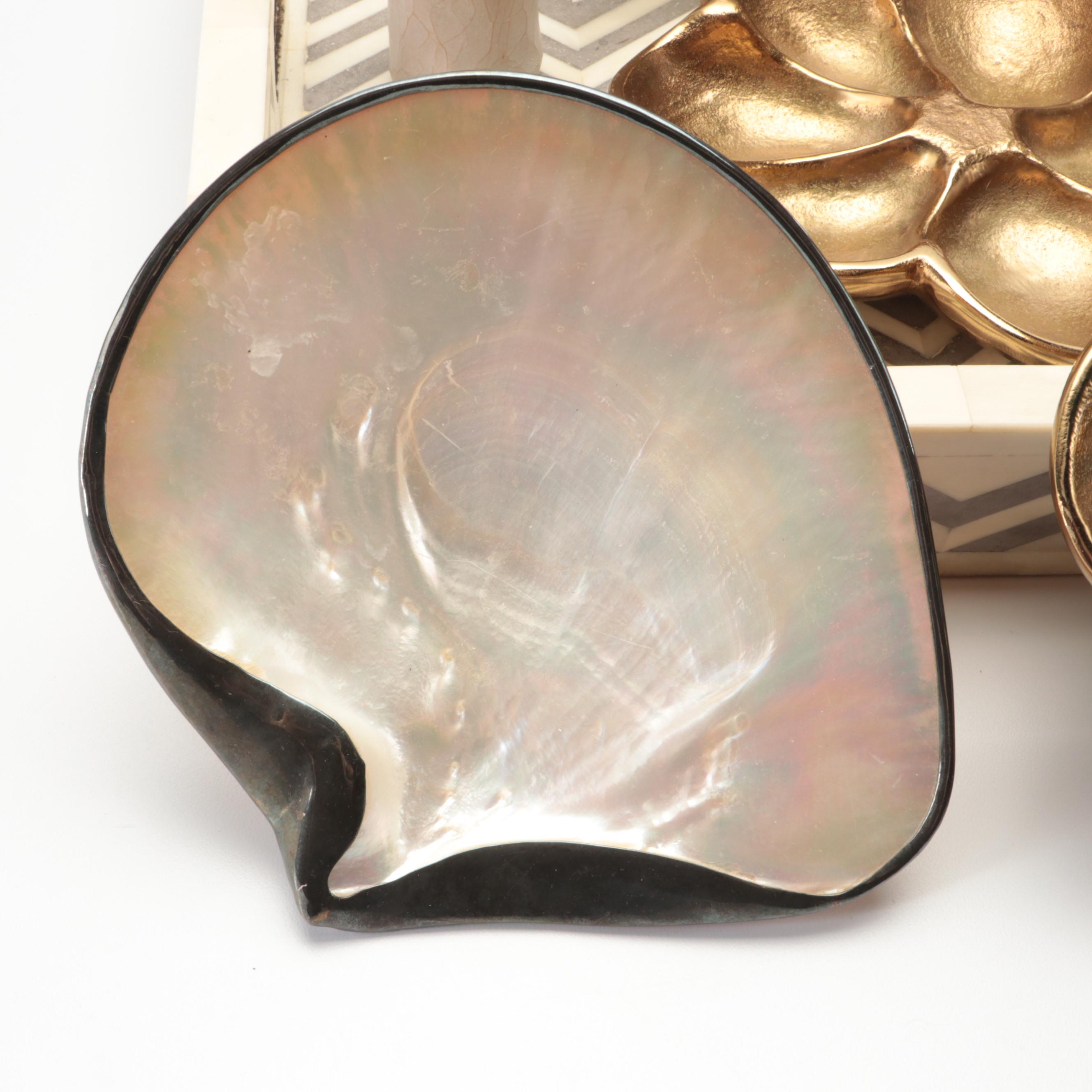 Chevron Bone Serving Tray with Rustic Contemporary Décor