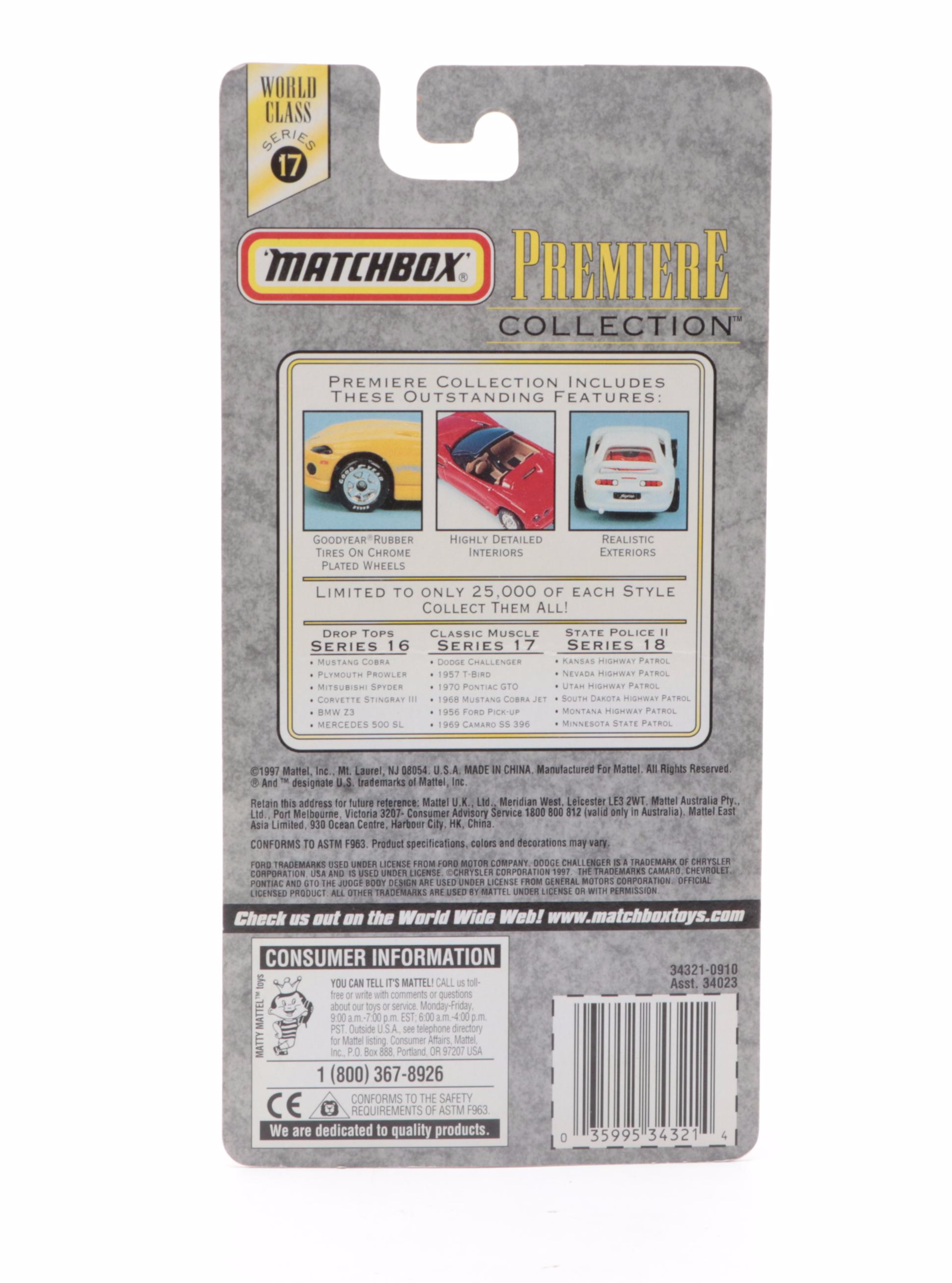 Matchbox, Lesney with Other Diecast Thunder Jets and Cars, Mid to Late 20th C.