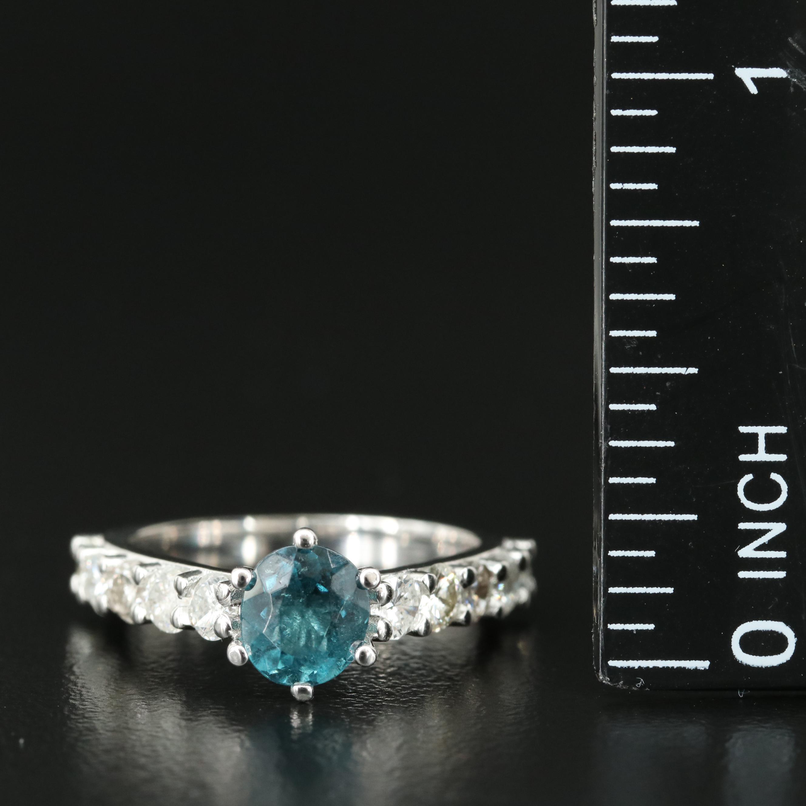 14K Tourmaline and Diamond Ring with GIA Report