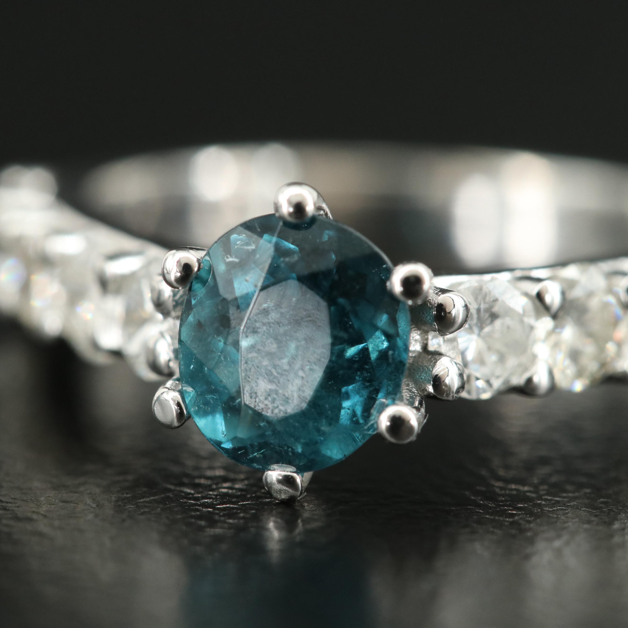 14K Tourmaline and Diamond Ring with GIA Report