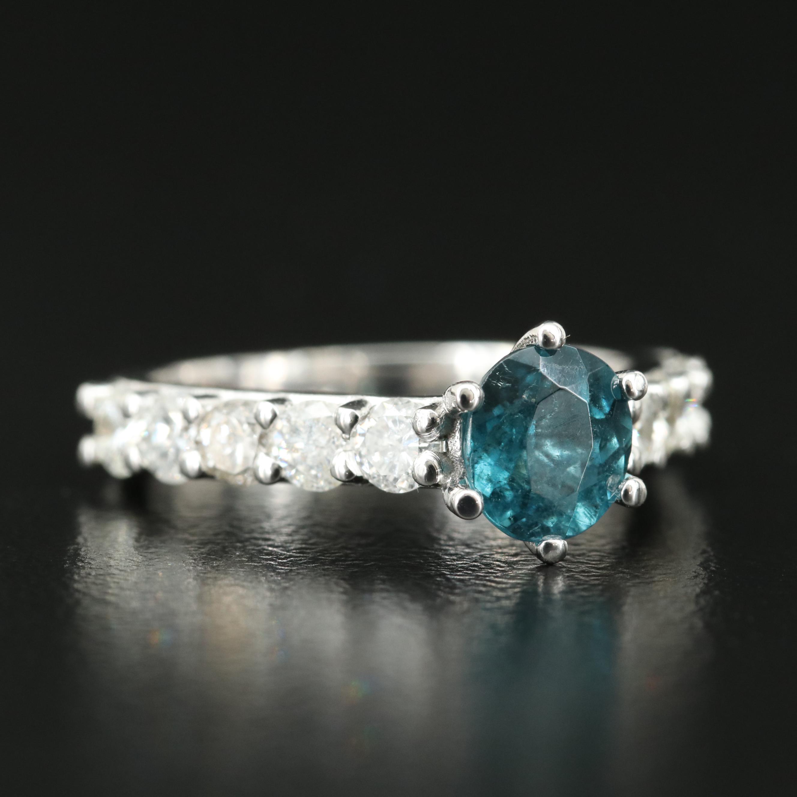 14K Tourmaline and Diamond Ring with GIA Report