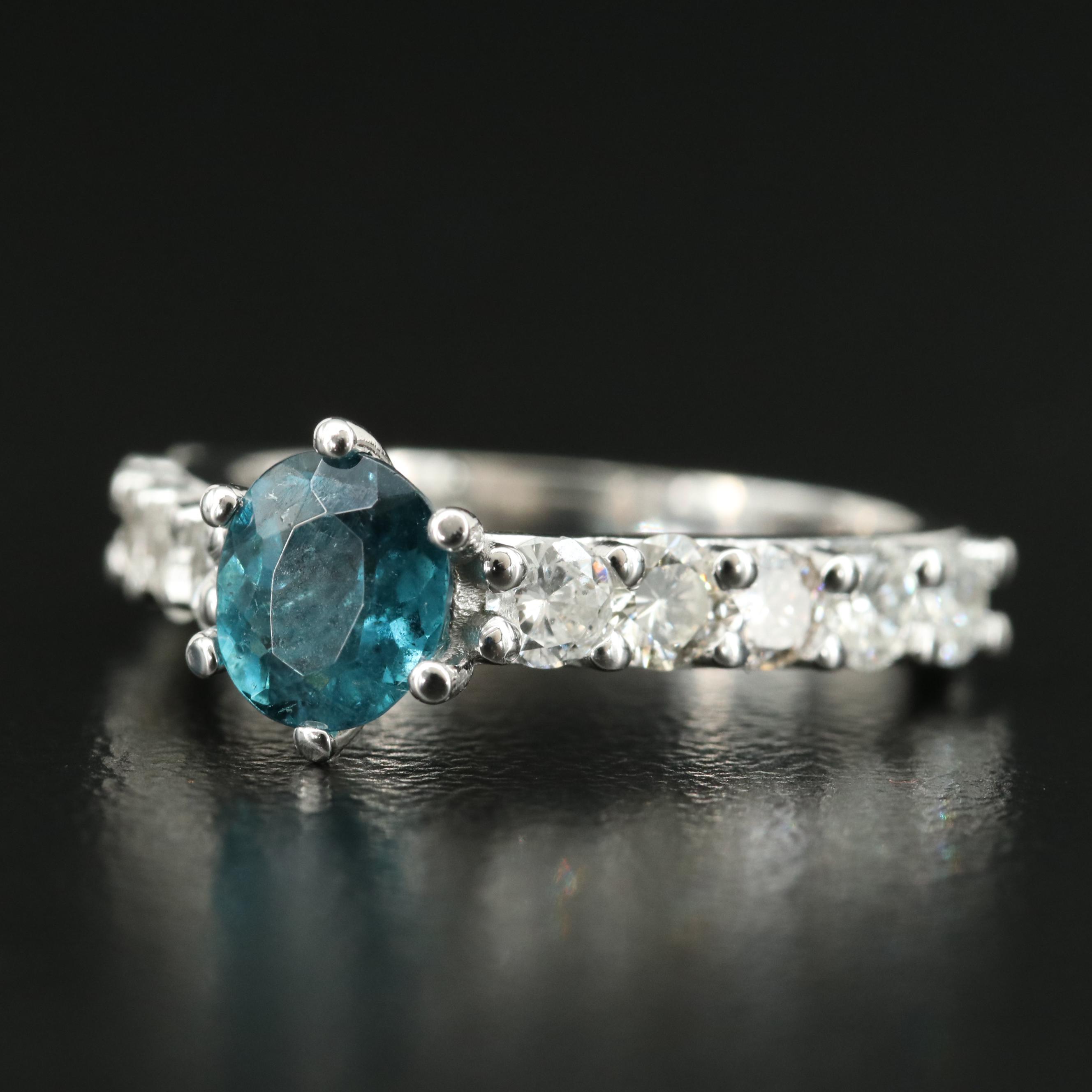 14K Tourmaline and Diamond Ring with GIA Report