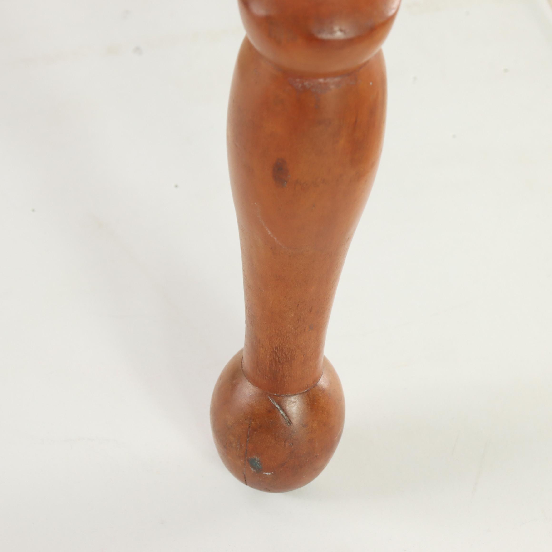 American Primitive Cherrywood, Poplar, and Pine Side Table, 19th Century