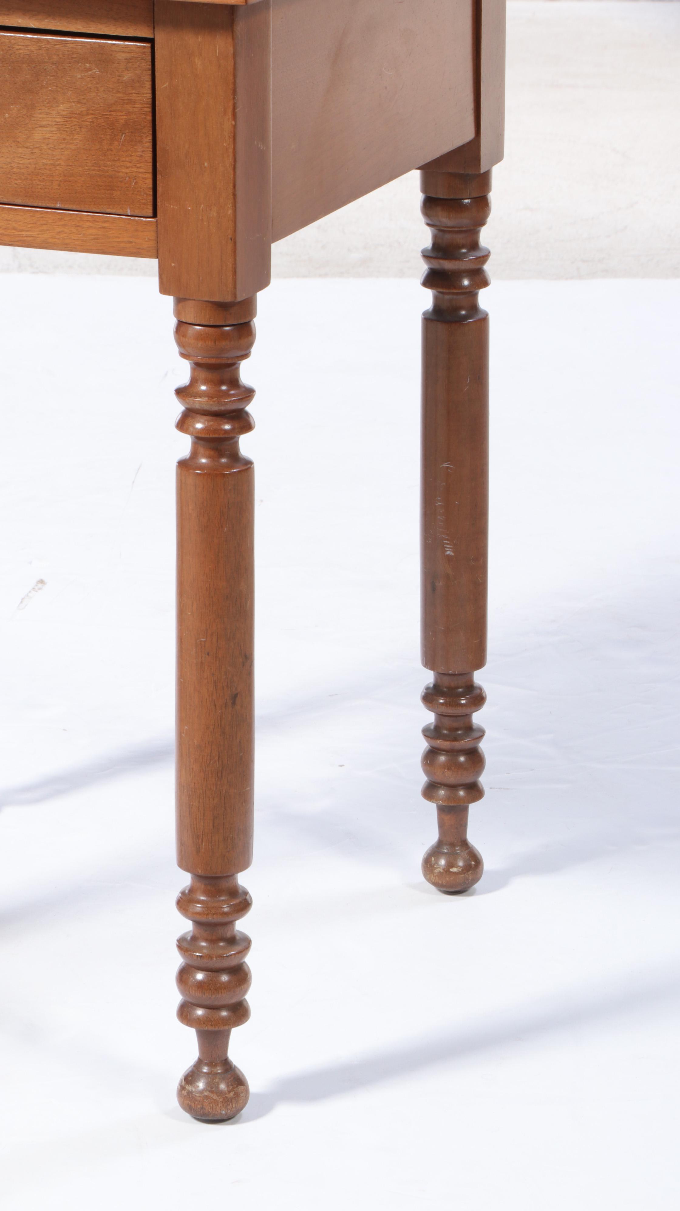 American Primitive Walnut Side Table, 19th Century