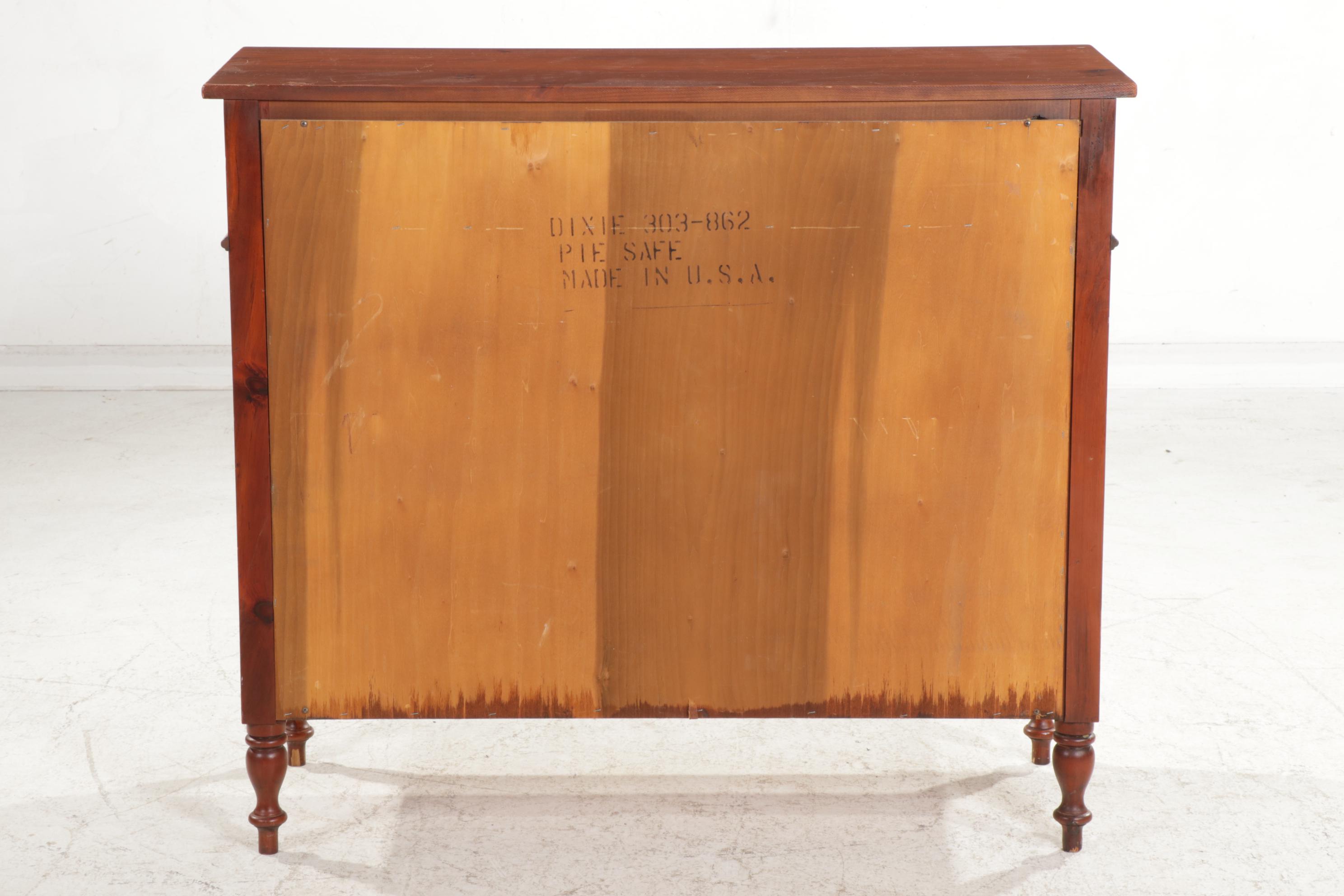 American Primitive Style Pine Pie Safe Cabinet