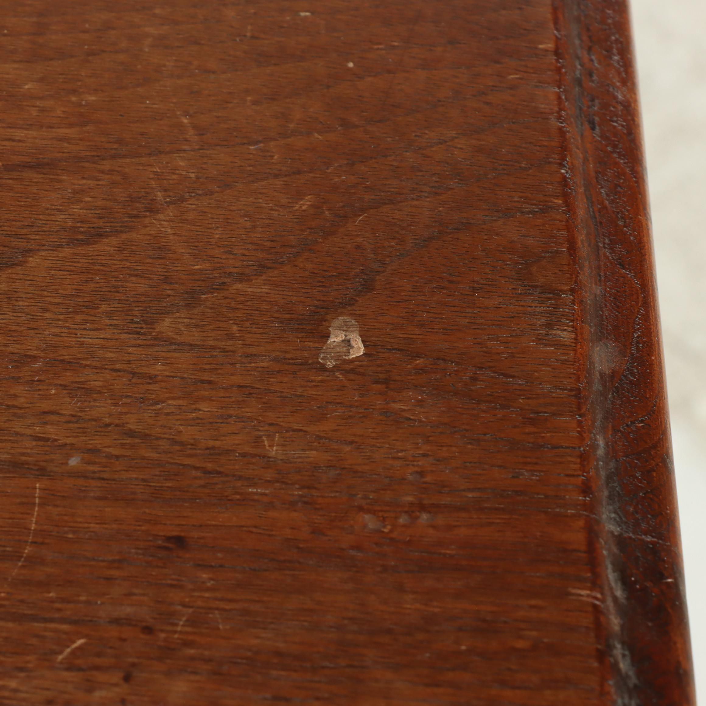 American Primitive Walnut Side Table, 19th Century