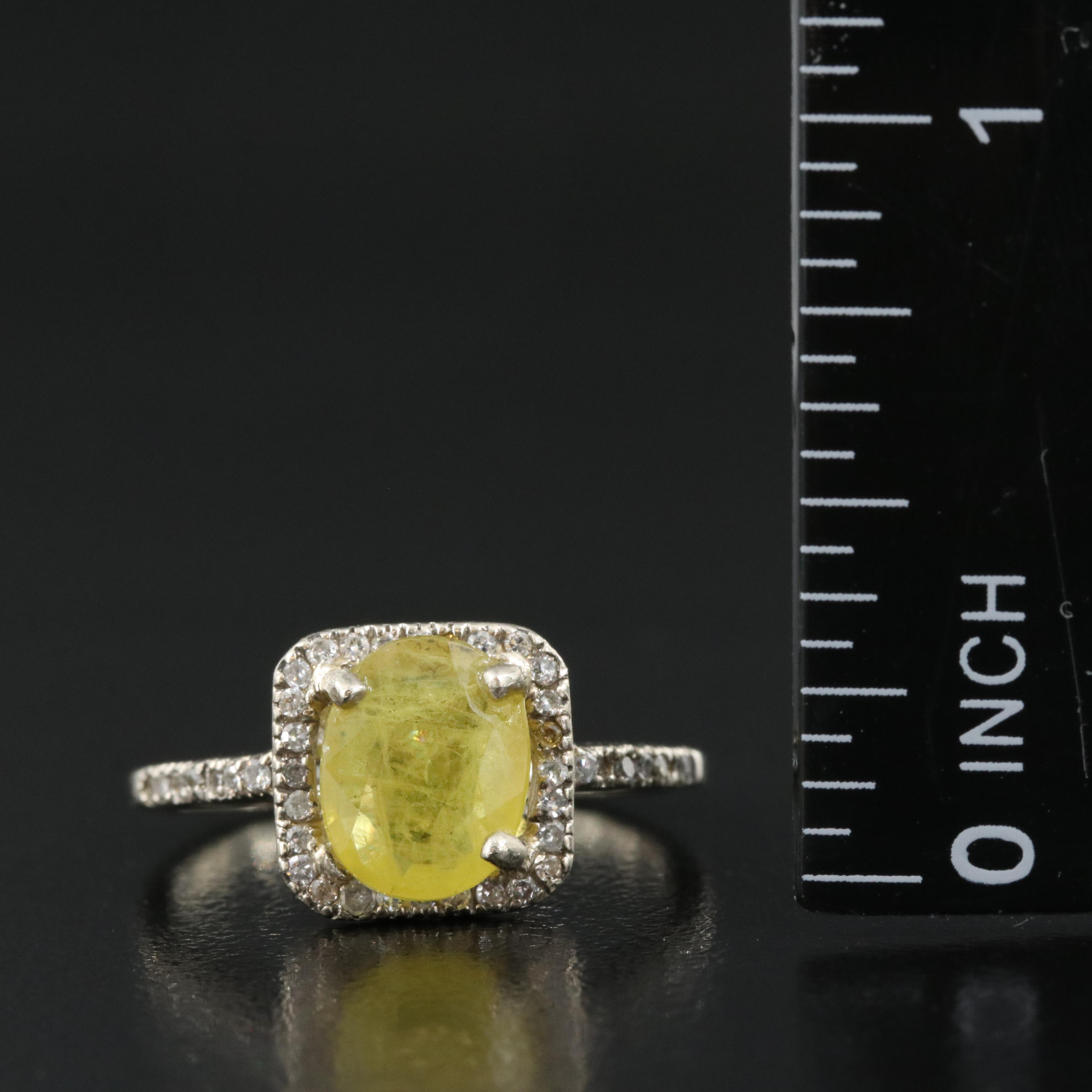 14K 1.77 CT Sapphire and Diamond Ring